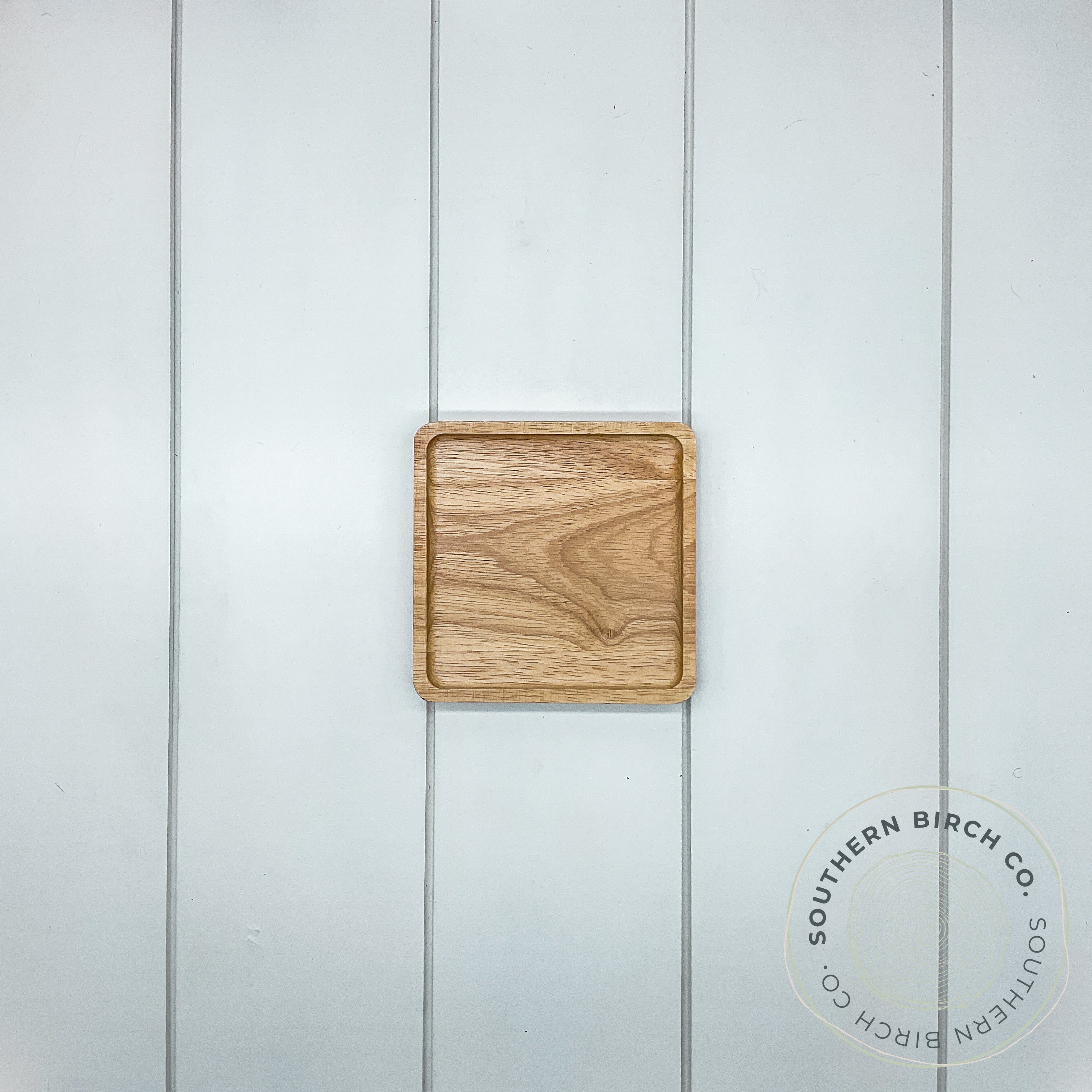 Rubber Wood Square Tray