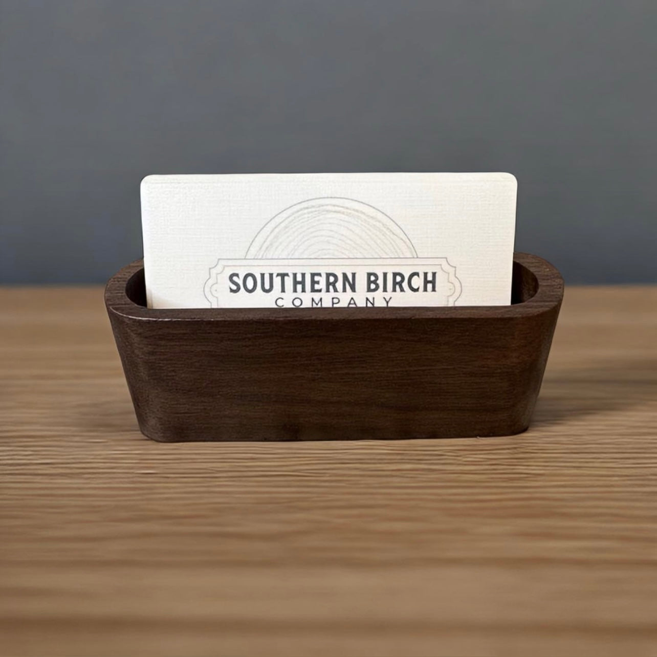 Walnut Business Card Holder