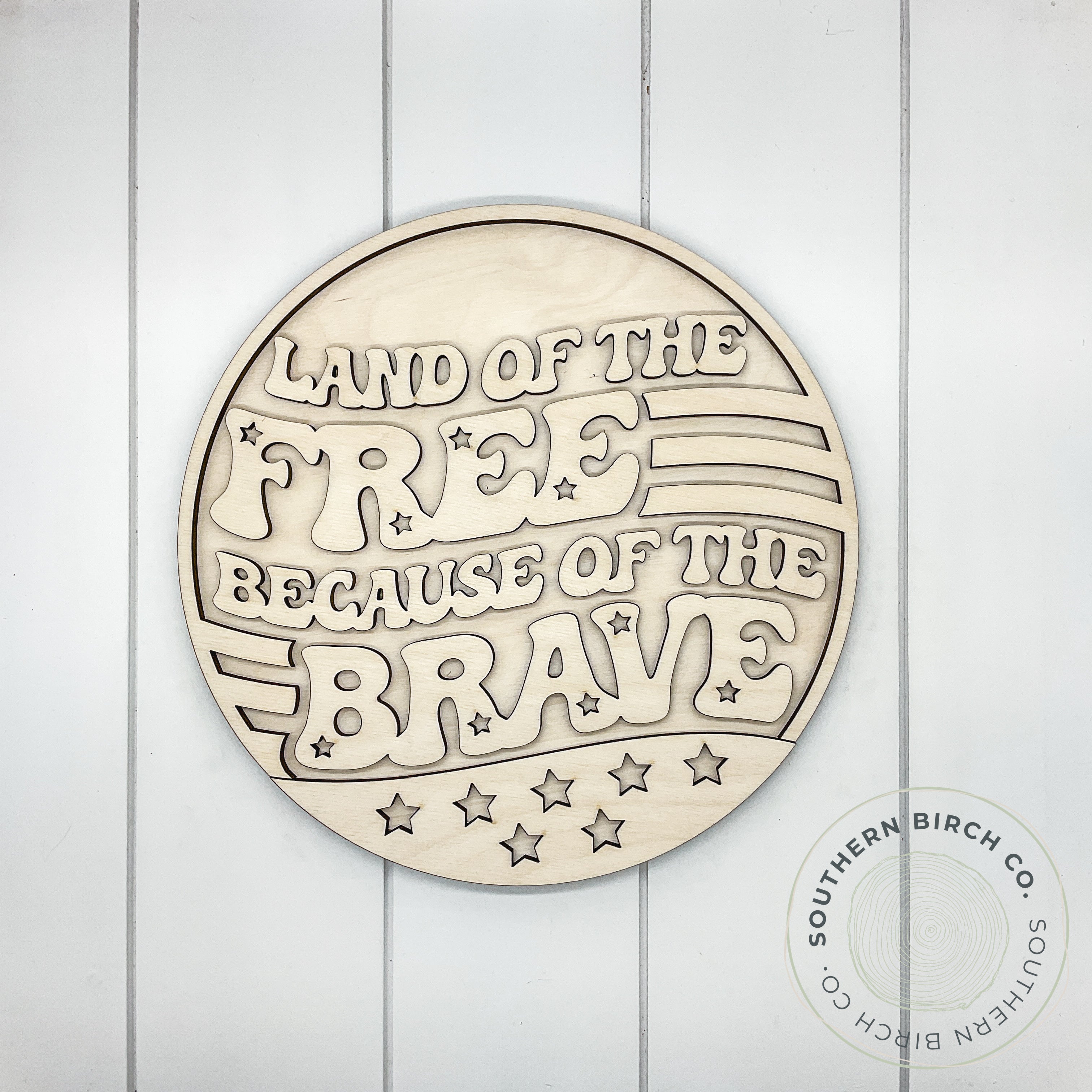Land Of The Free 3D Round Blank