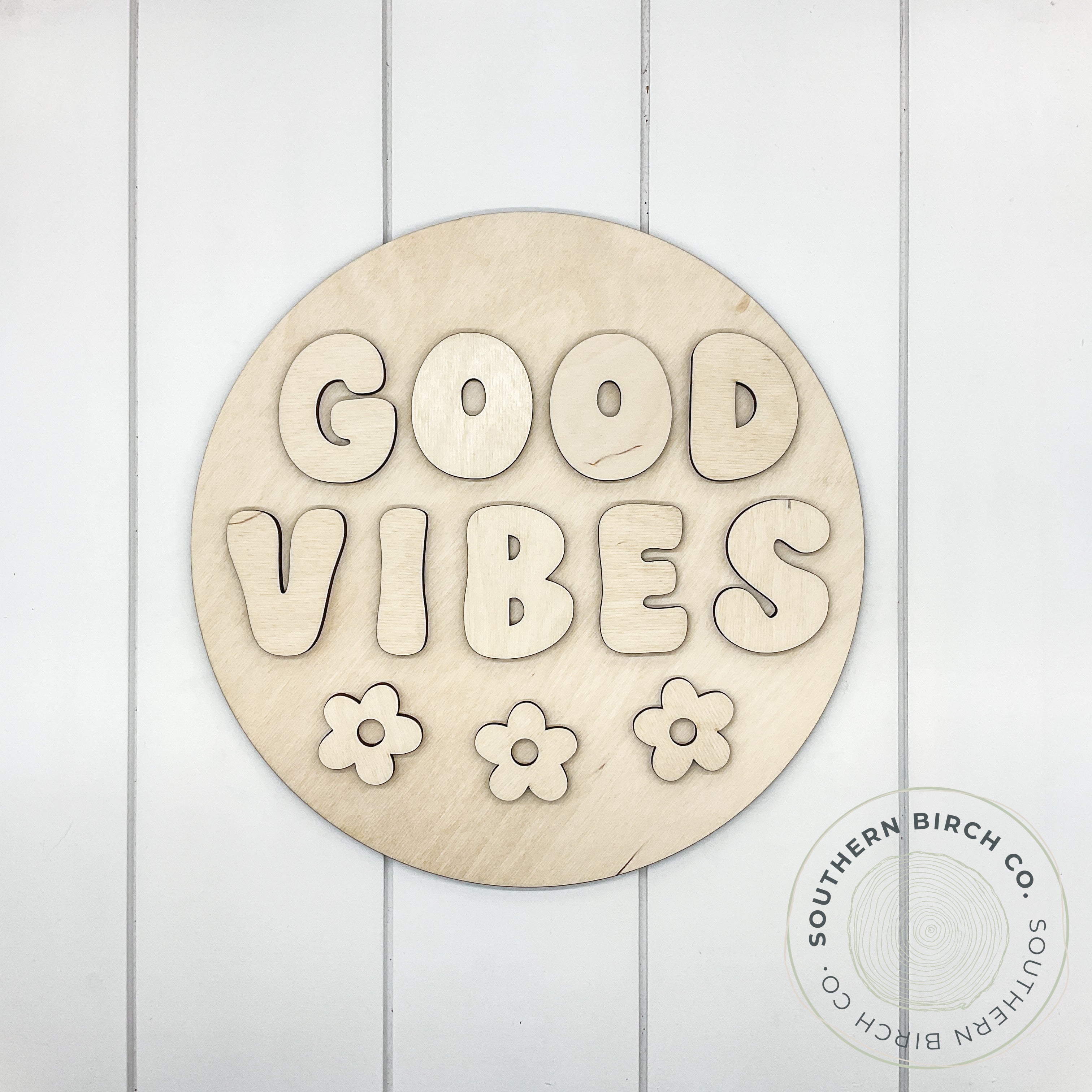Good Vibes 3D Round Blank