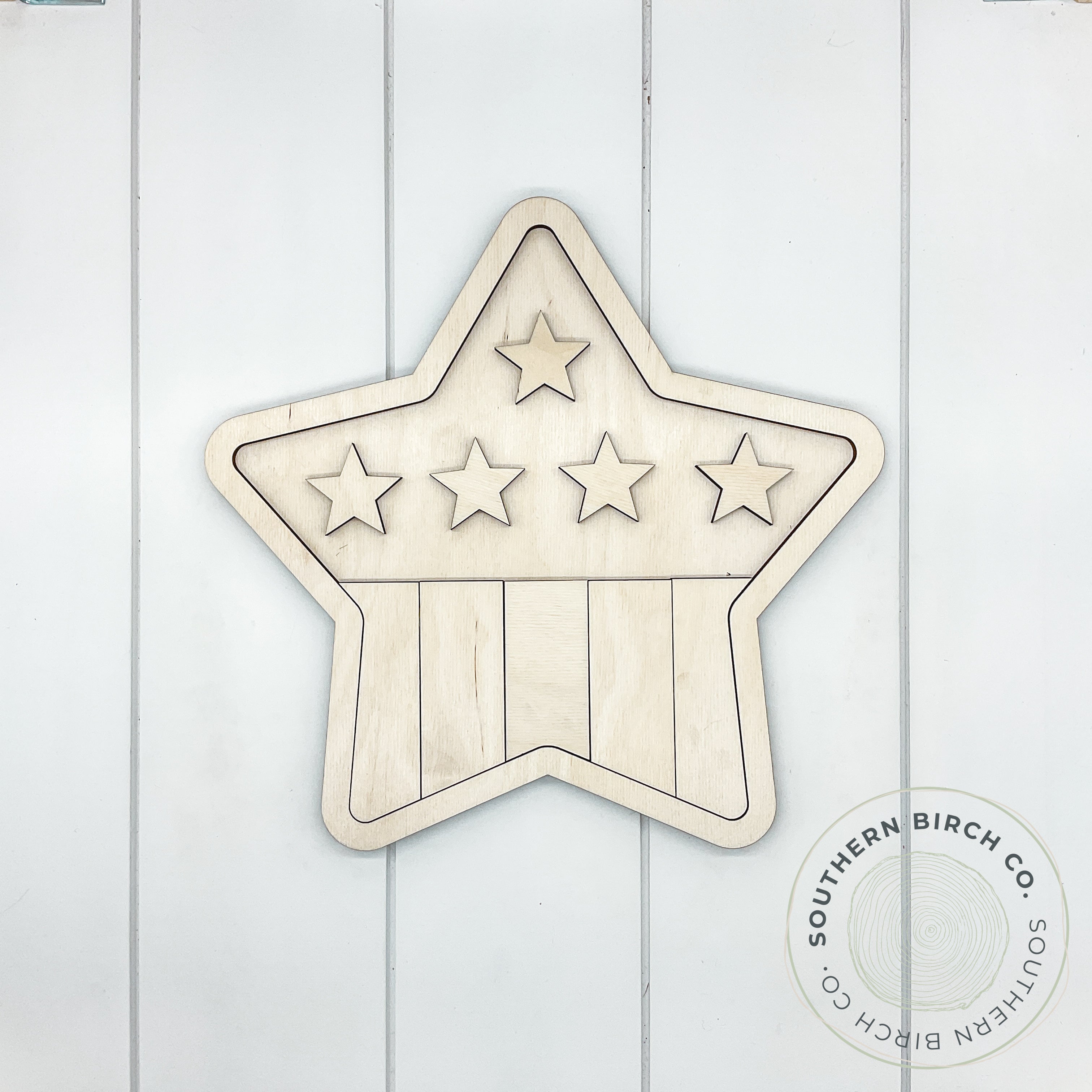 Star 3D Blank (Patriotic)