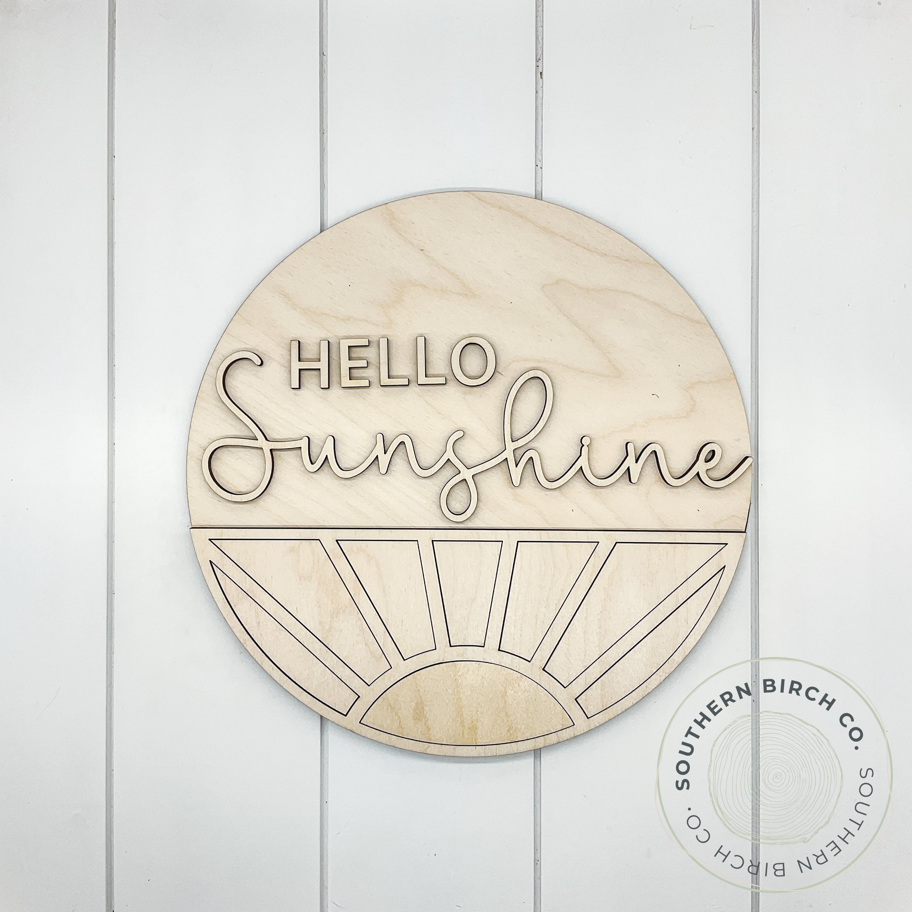 Hello Sunshine 3D Round Blank (Cutout)