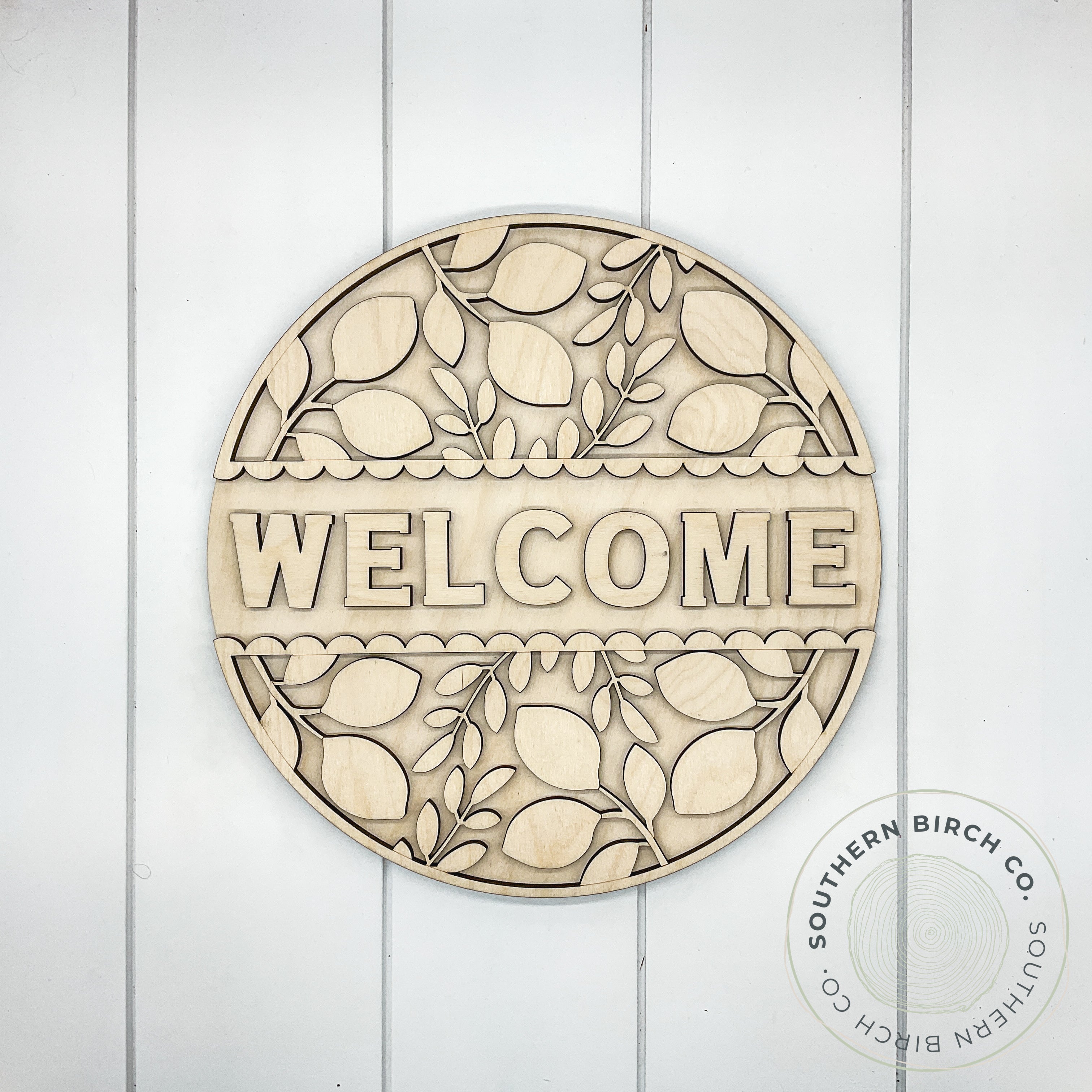 Welcome 3D Round Blank (Lemon Scallop)