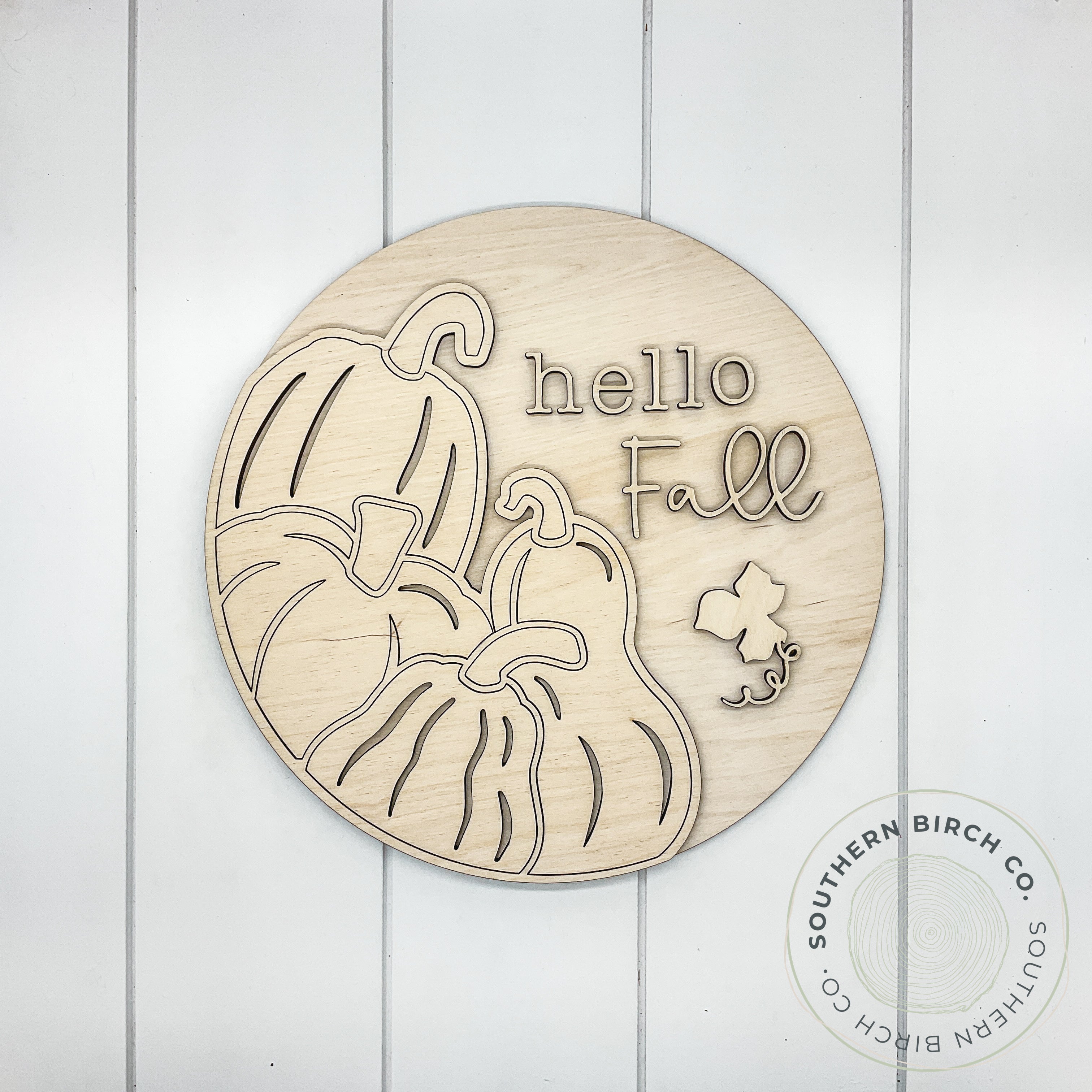 Gourds 3D Round Blank (Hello Fall)