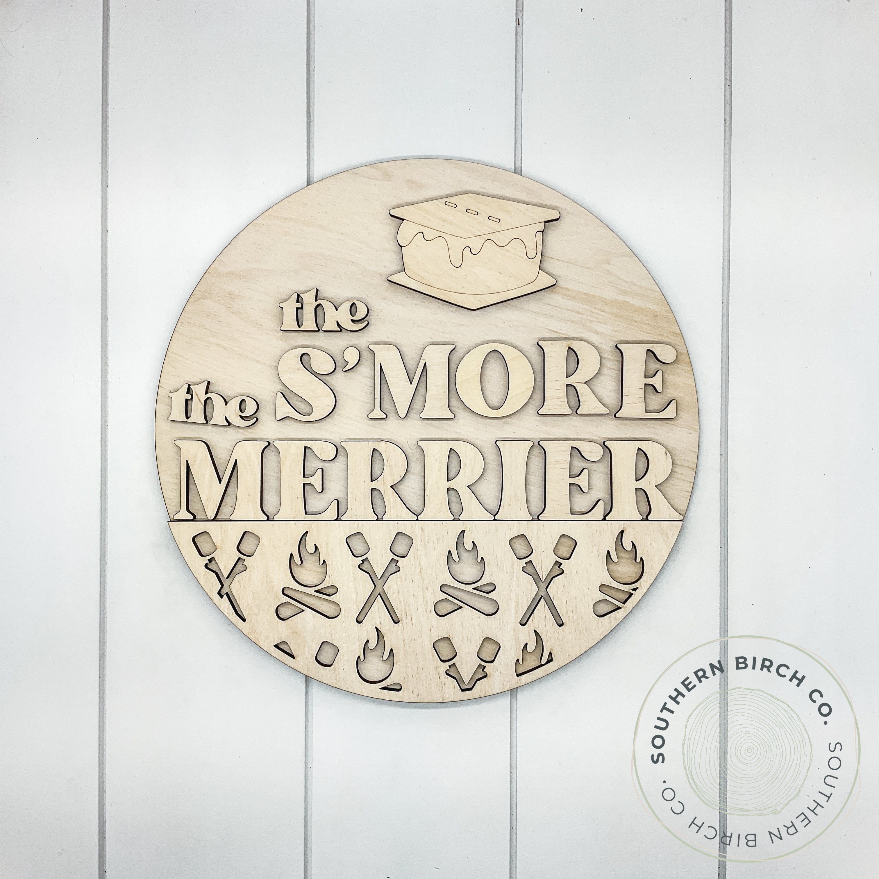 The S'more The Merrier 3D Round Blank