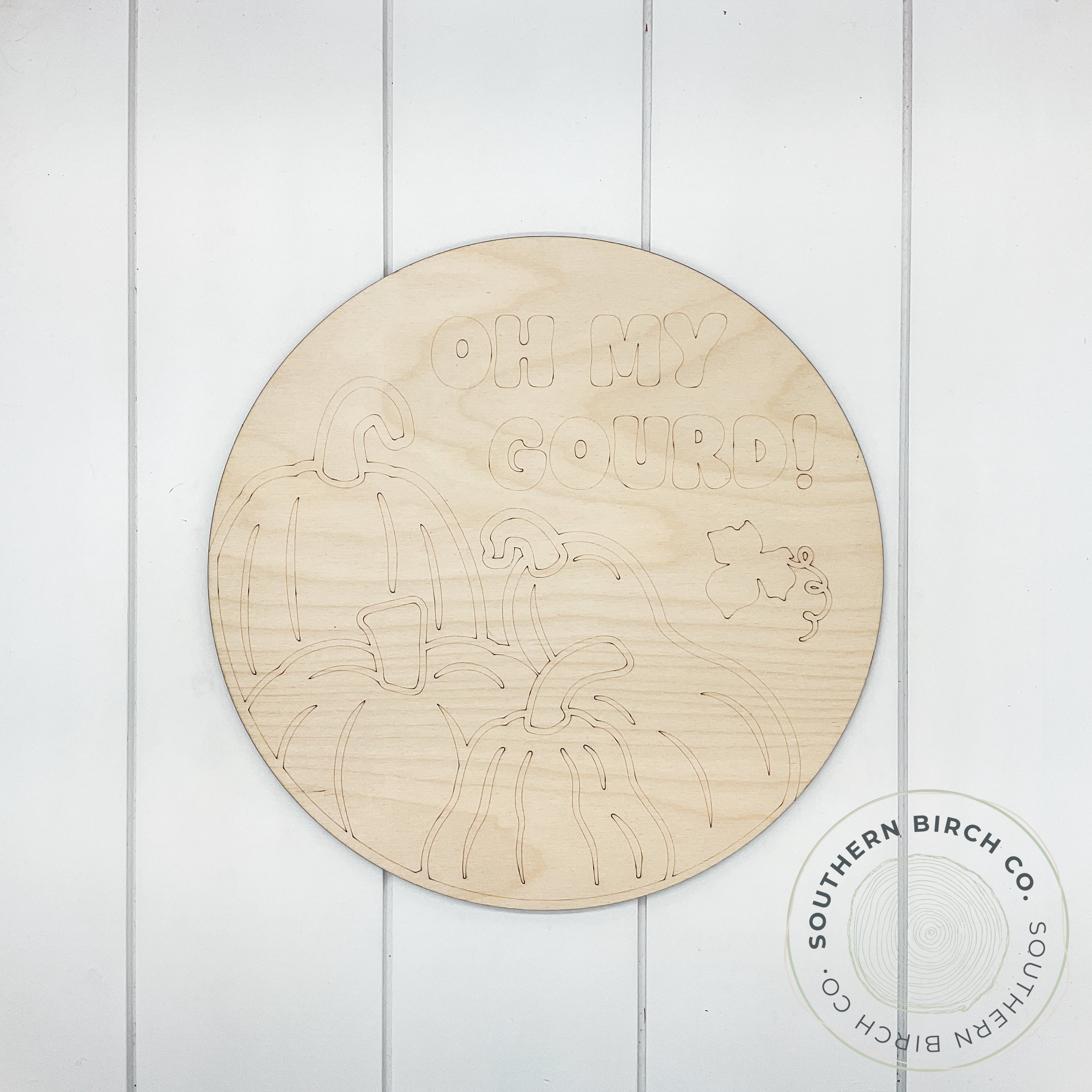 Gourds Etched Round Blank (Oh My Gourd)