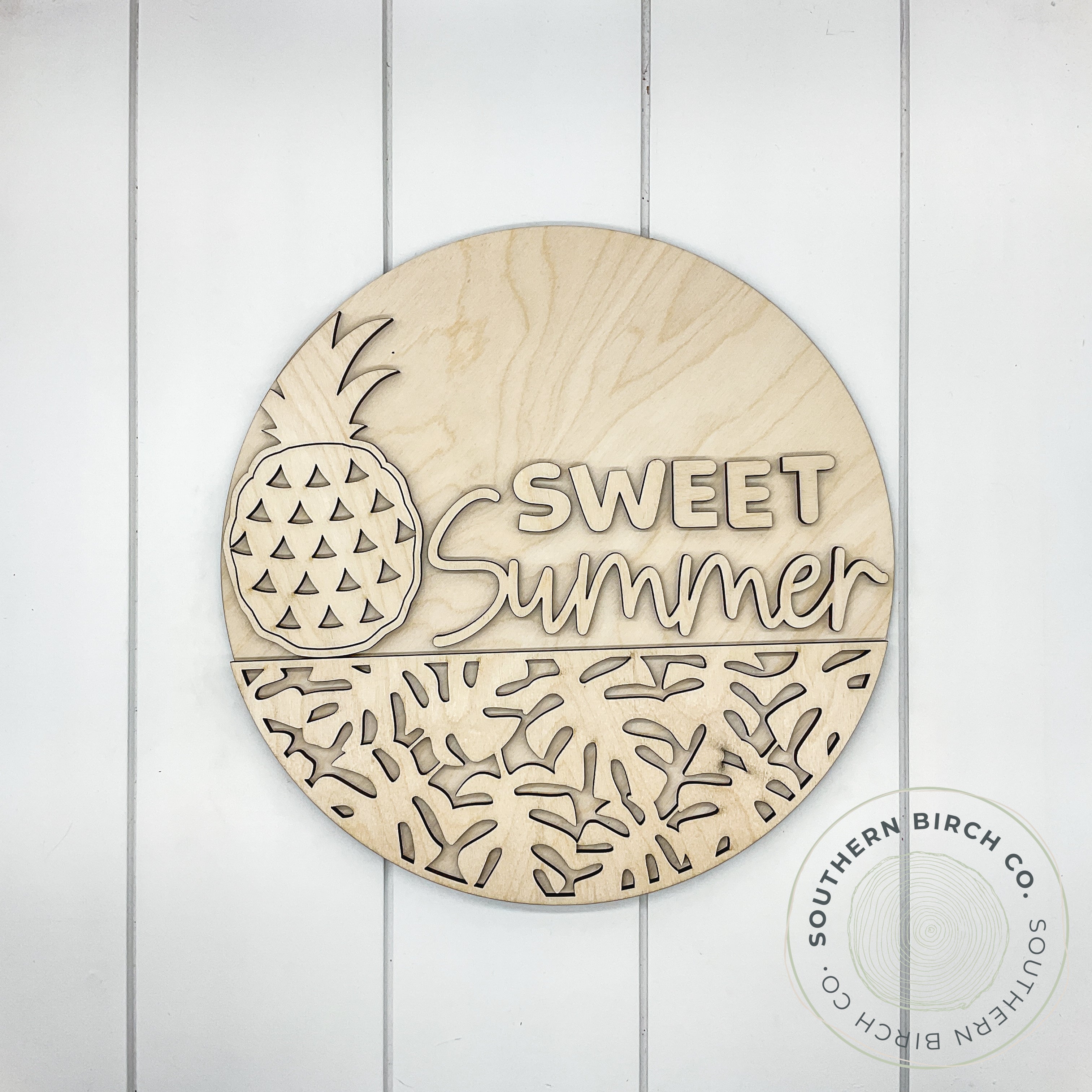 Sweet Summer 3D Round Blank (Pineapple)