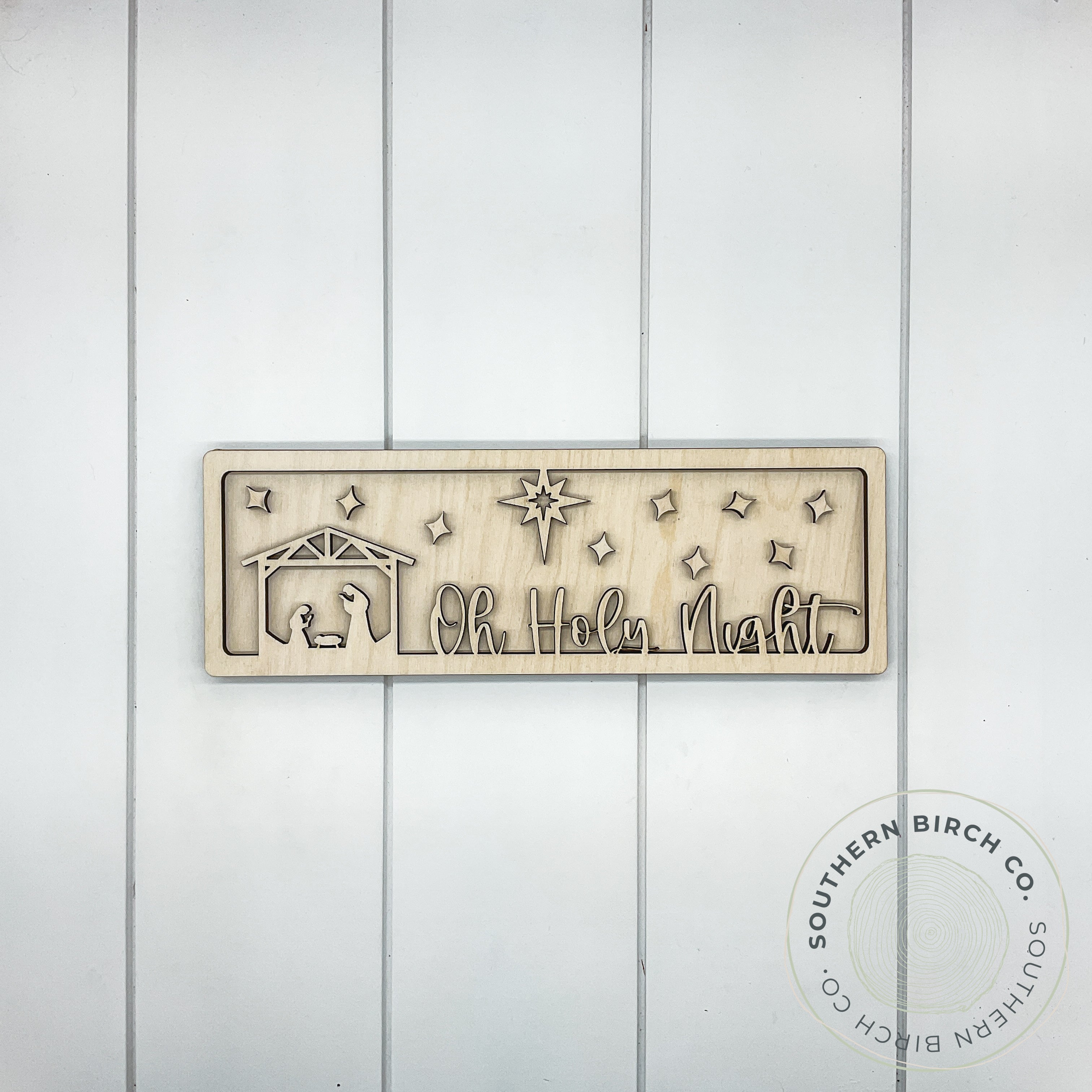 Oh Holy Night 3D Framed Sign Blank