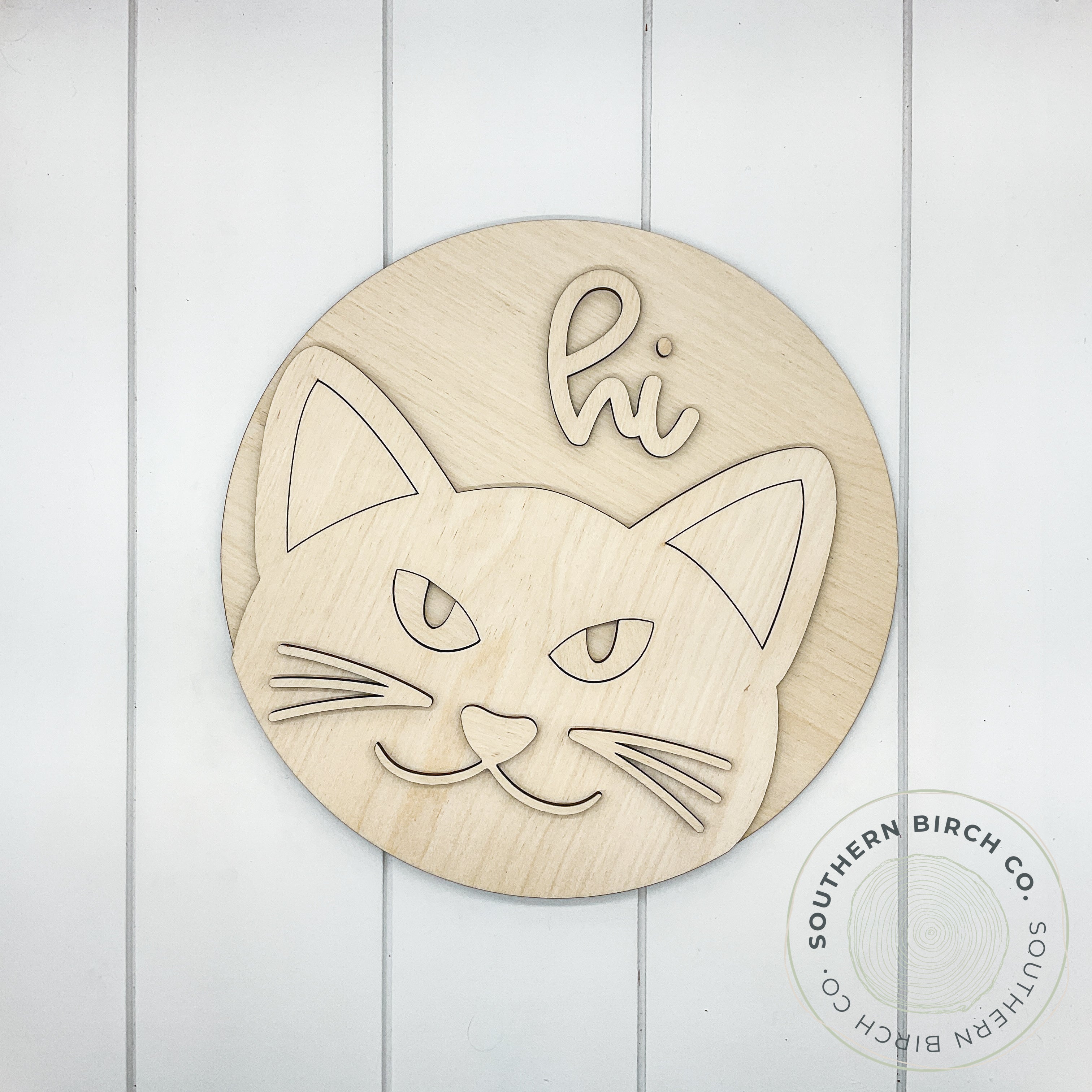 Cat 3D Round Blank