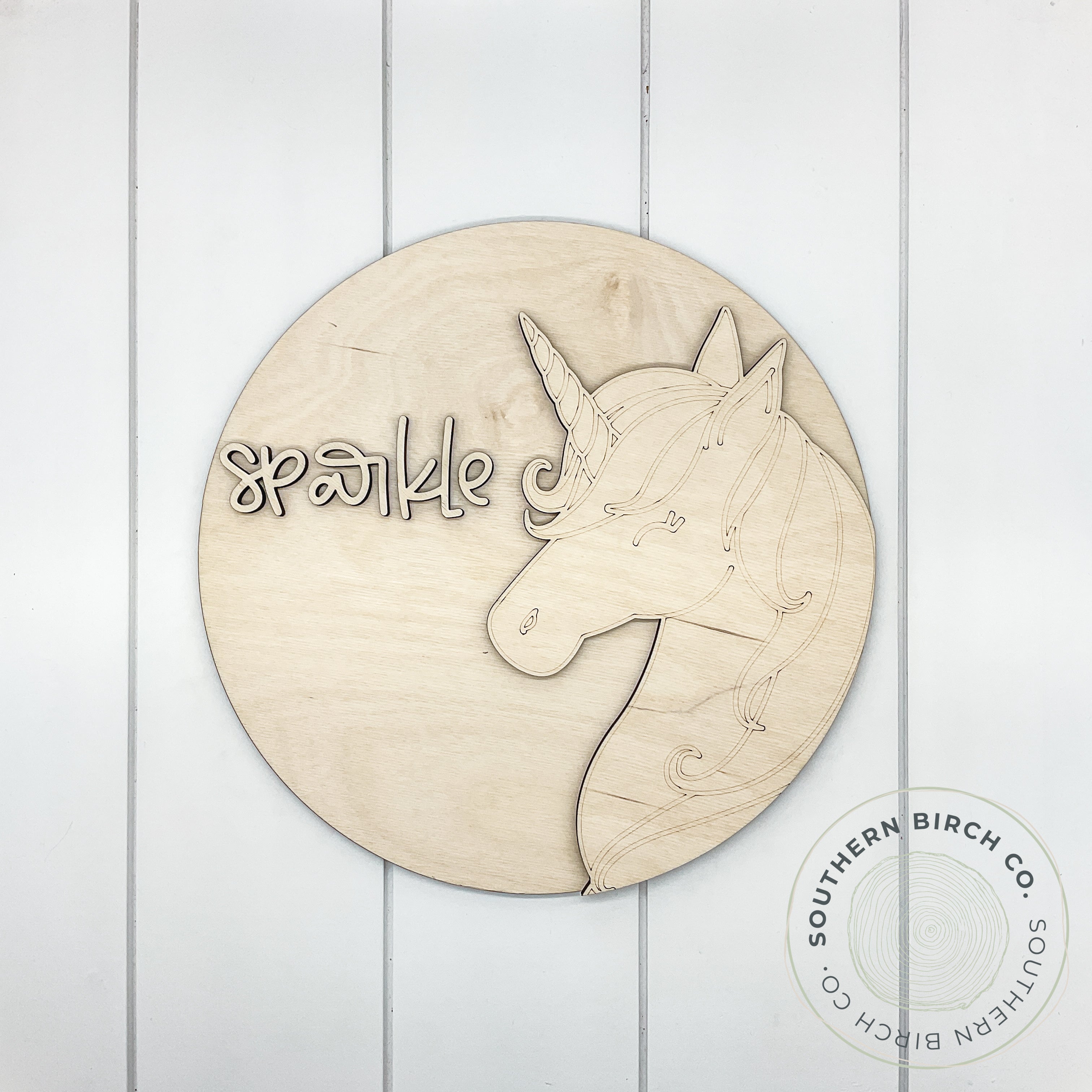 Unicorn 3D Round Blank