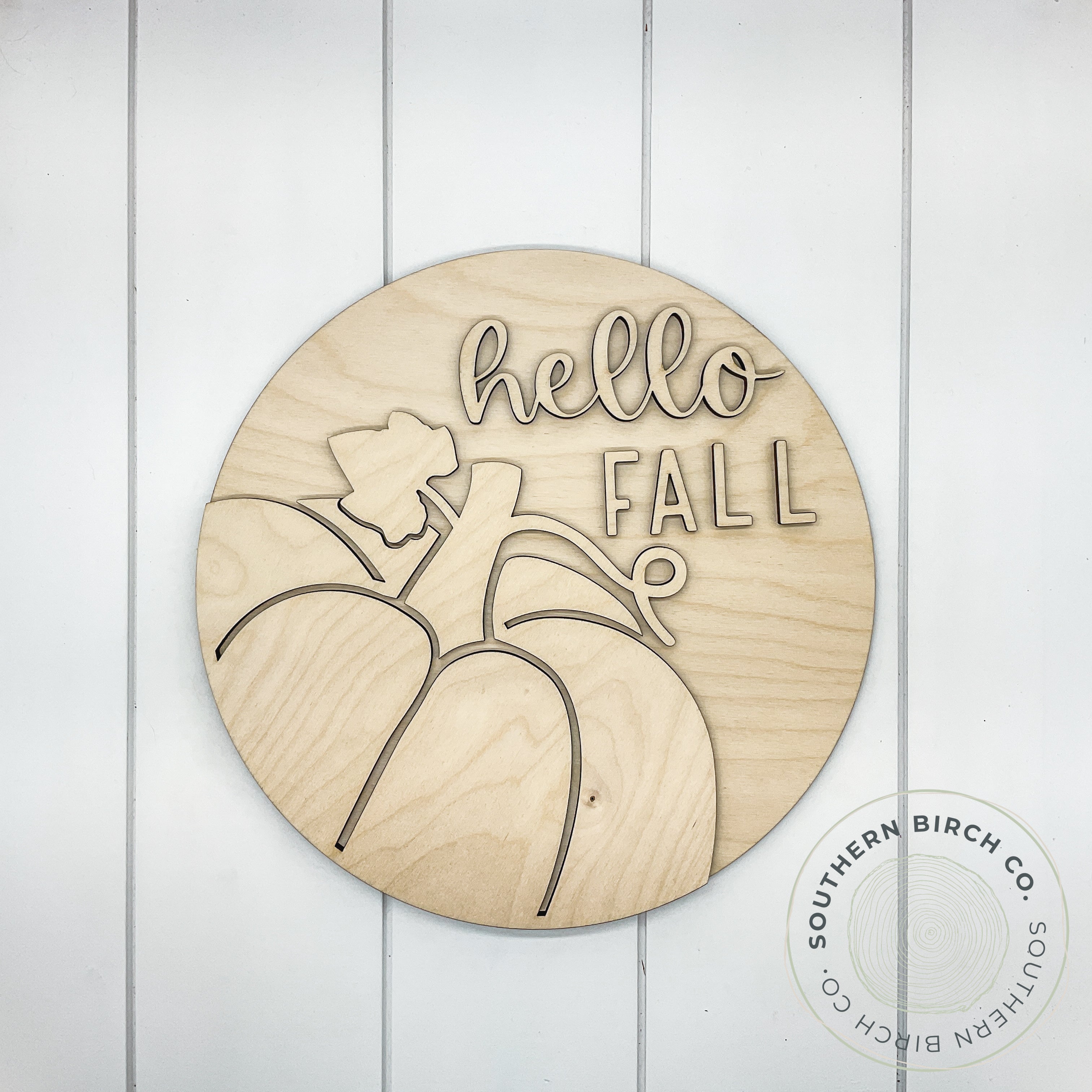 Pumpkin 3D Round Blank (Hello Fall)