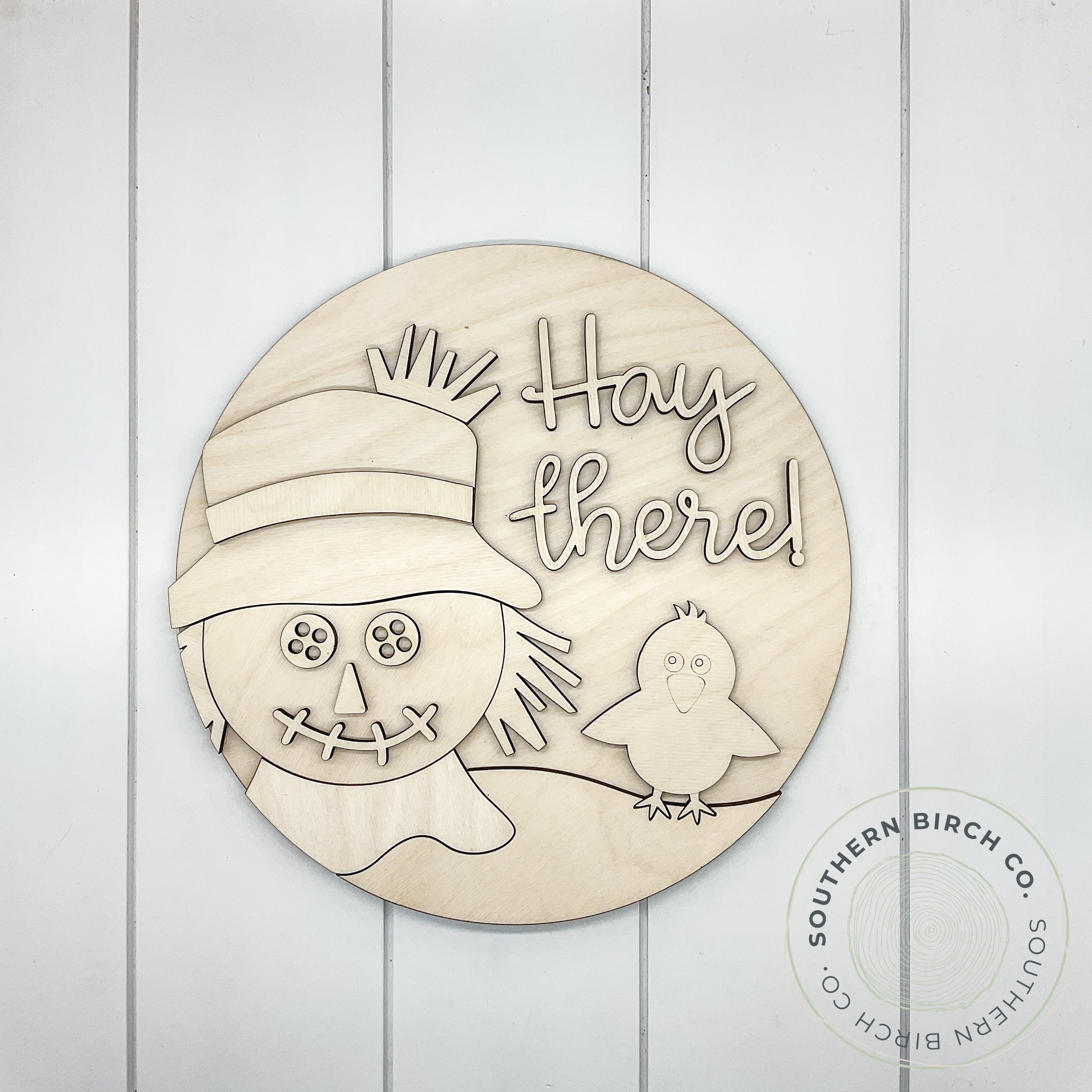 Hay There 3D Round Blank