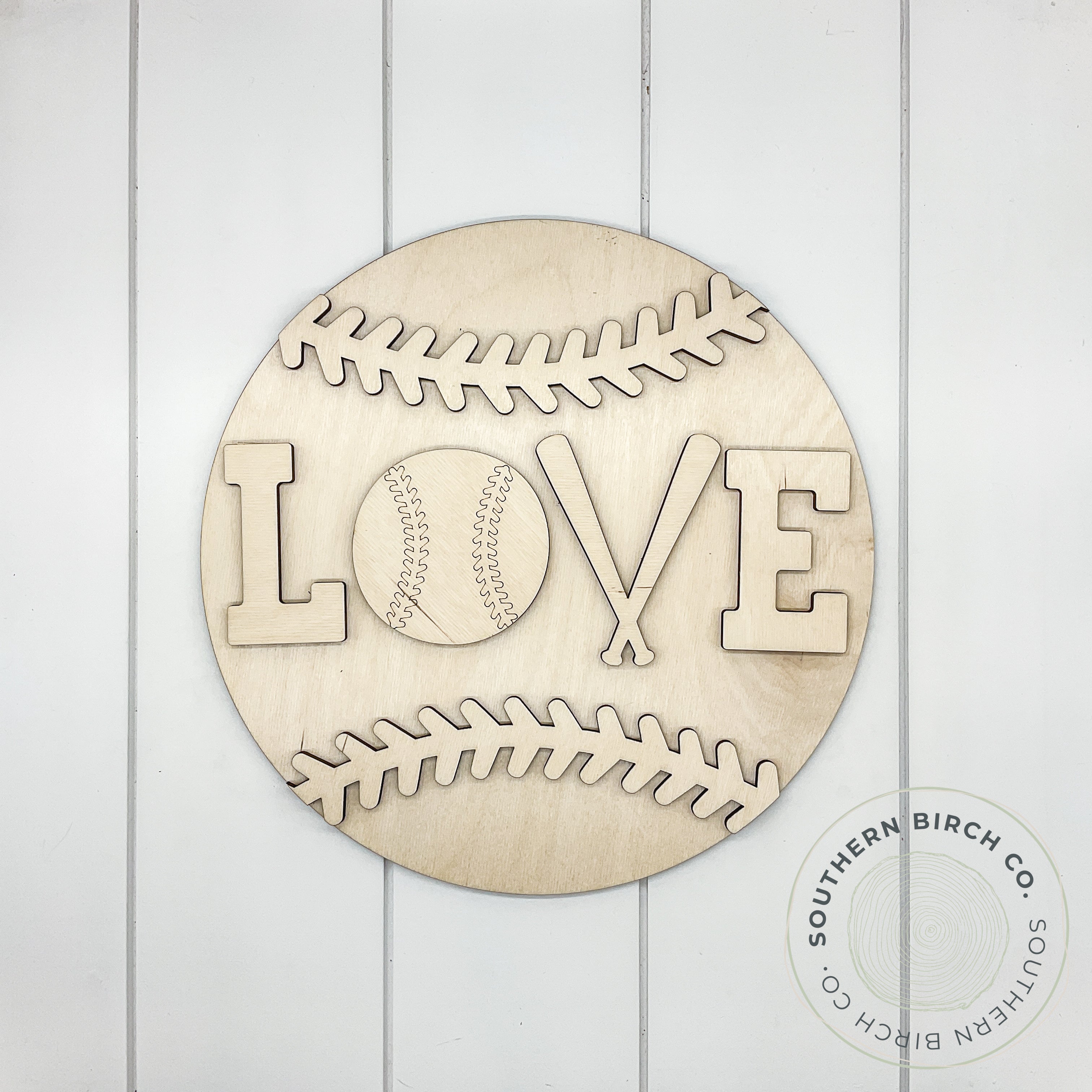 Love 3D Round Blank (Baseball)