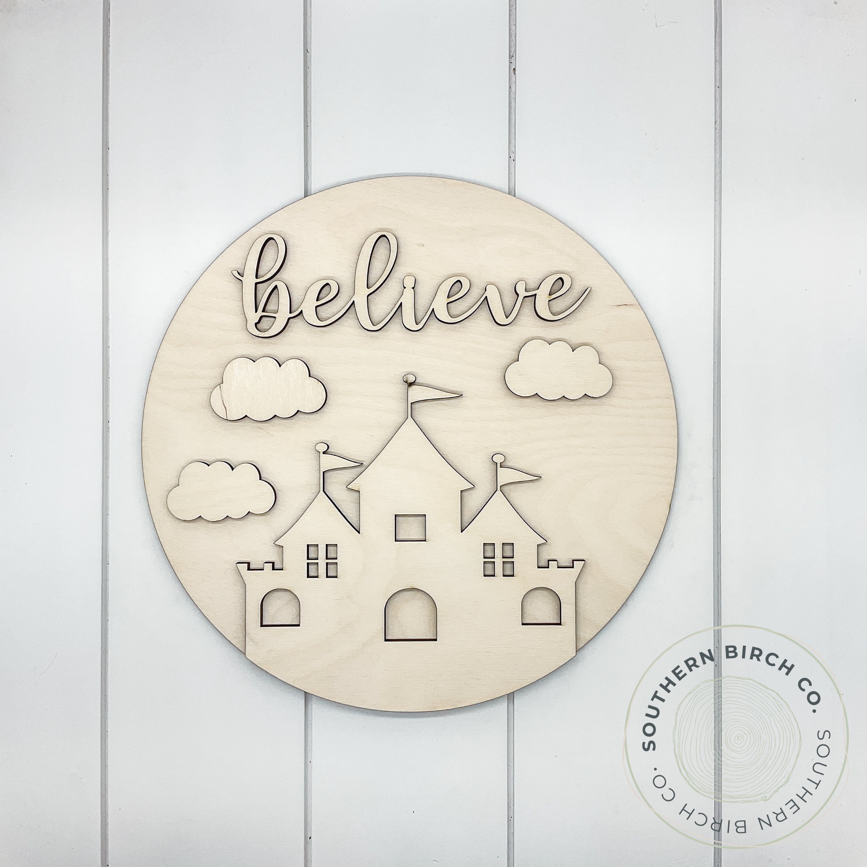 Believe 3D Round Blank (Kids)