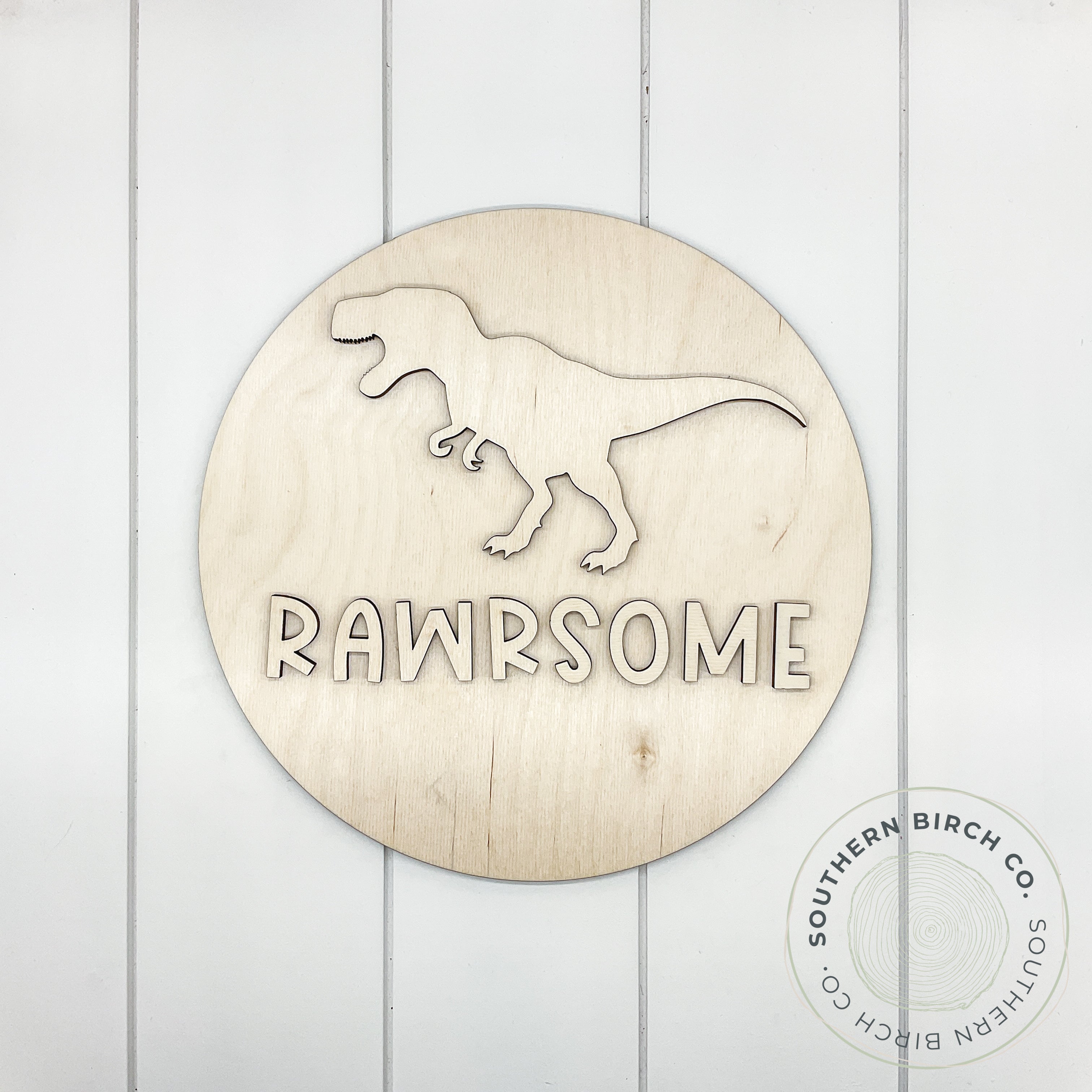 Rawrsome 3D Round Blank