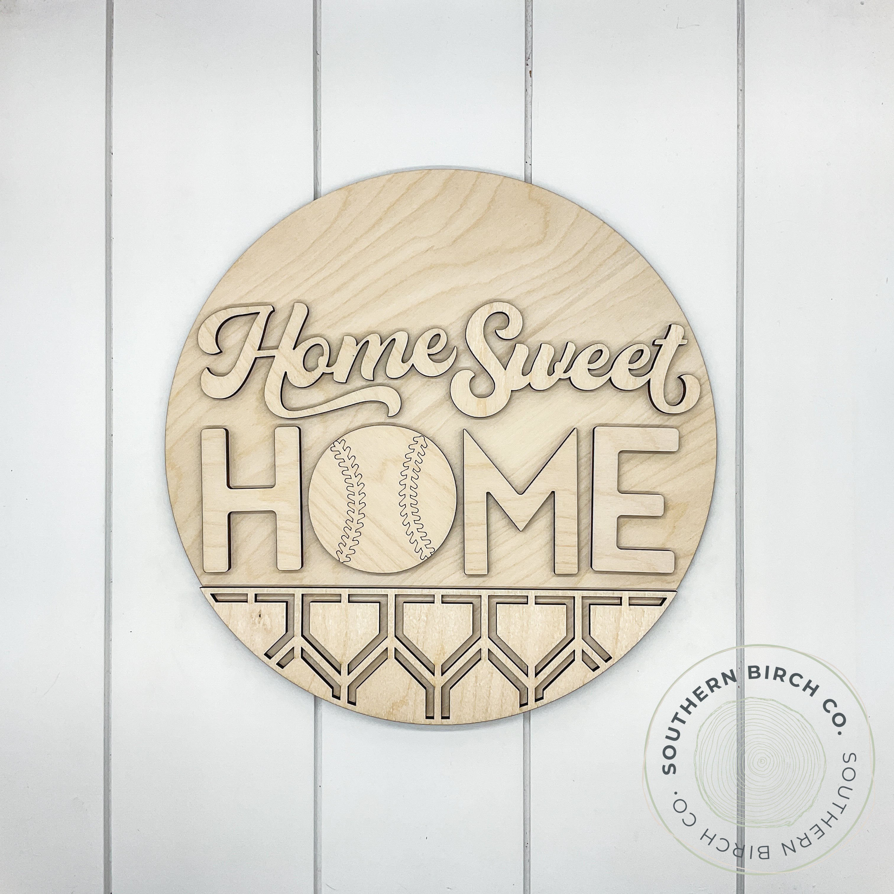 Home Sweet Home 3D Round Blank (Baseball)