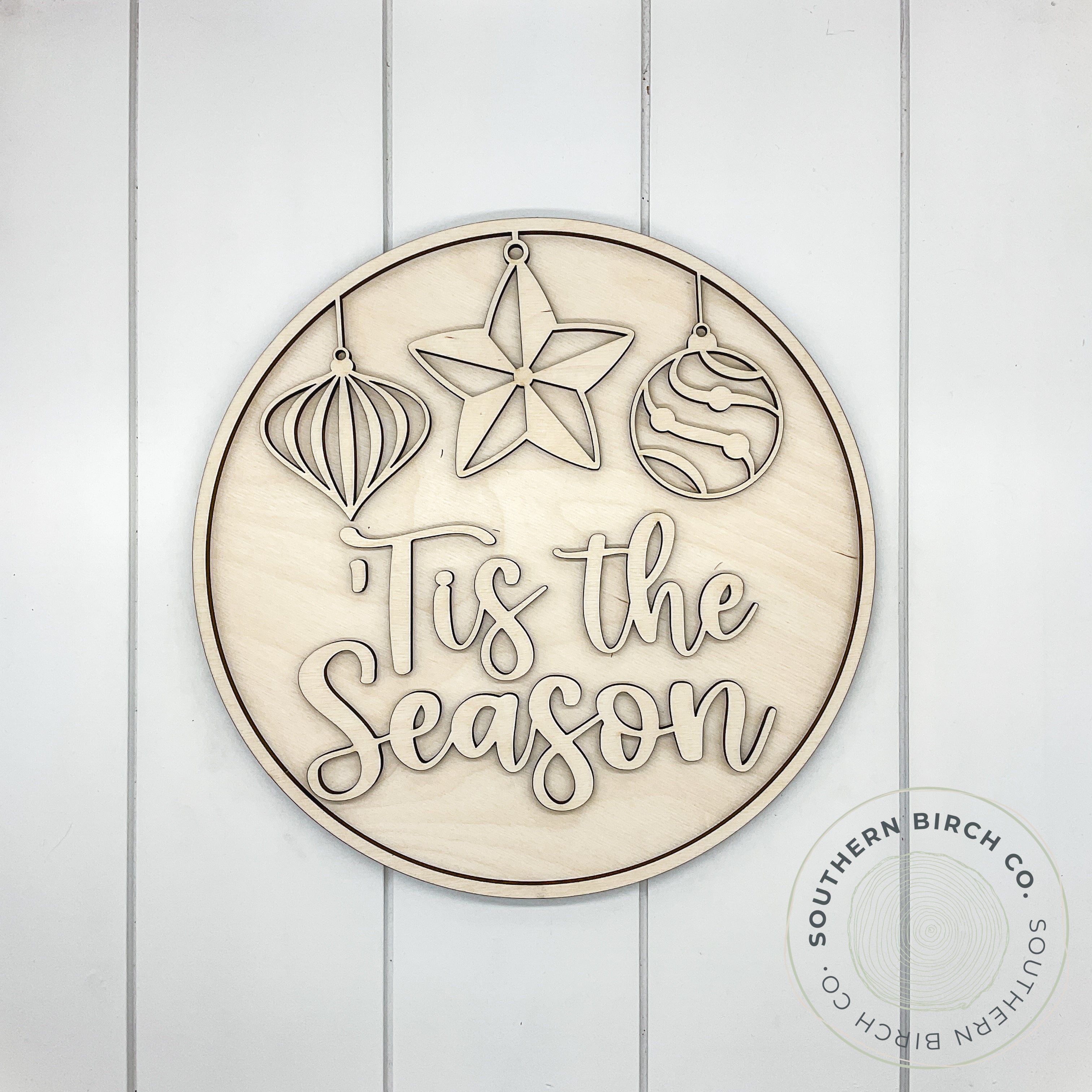 Tis The Season 3D Round Blank
