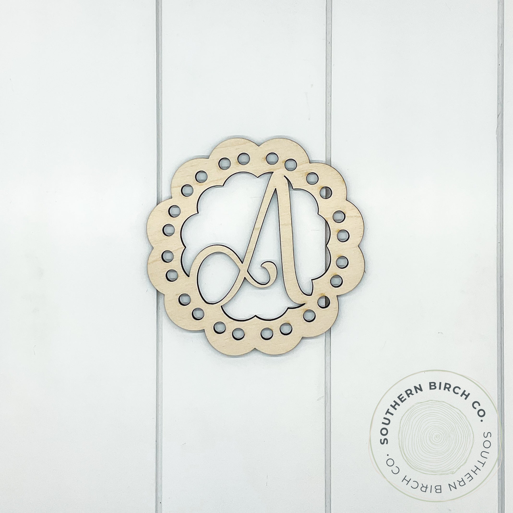 Monogram Ribbon Wreath Blank