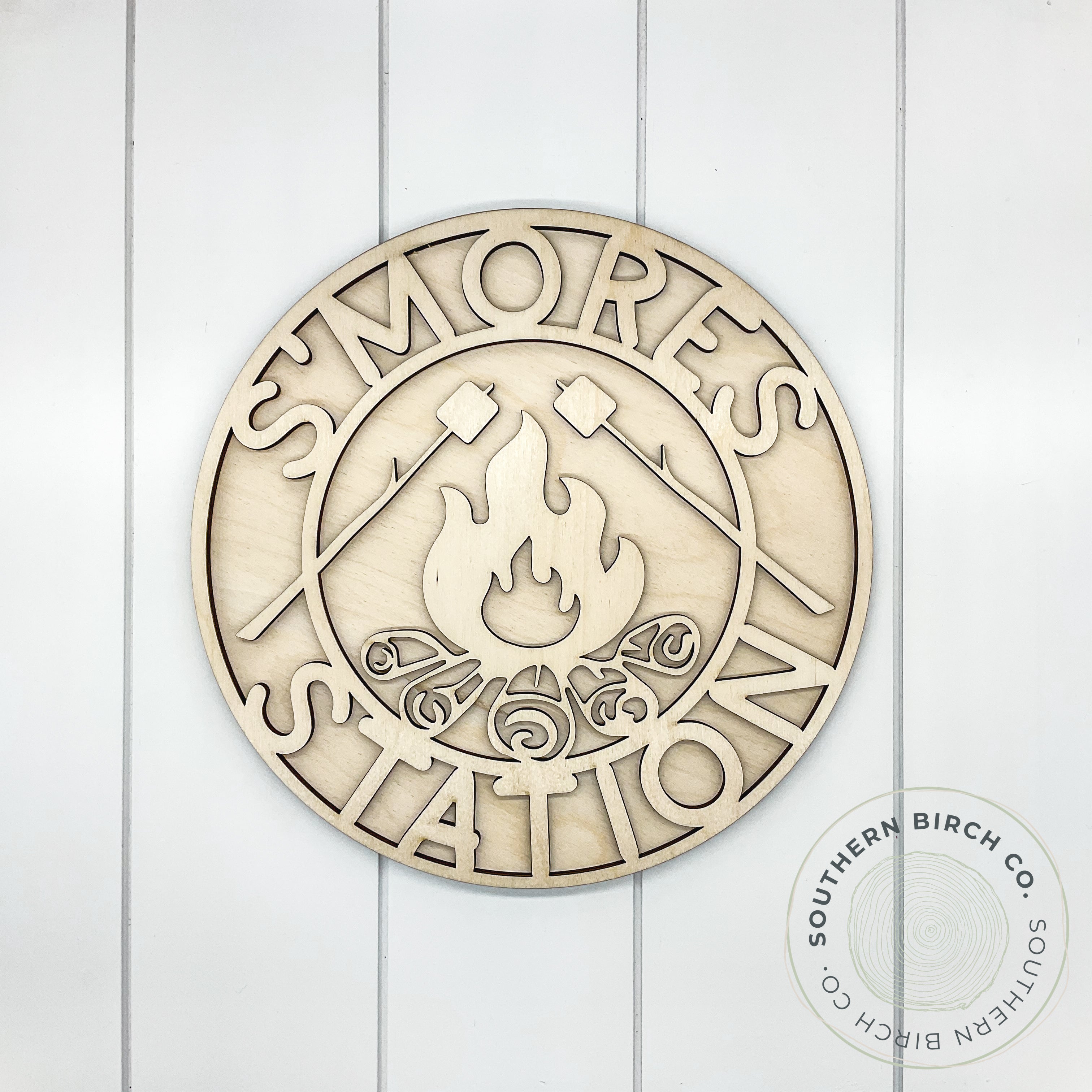 Smores Station 3D Round Blank