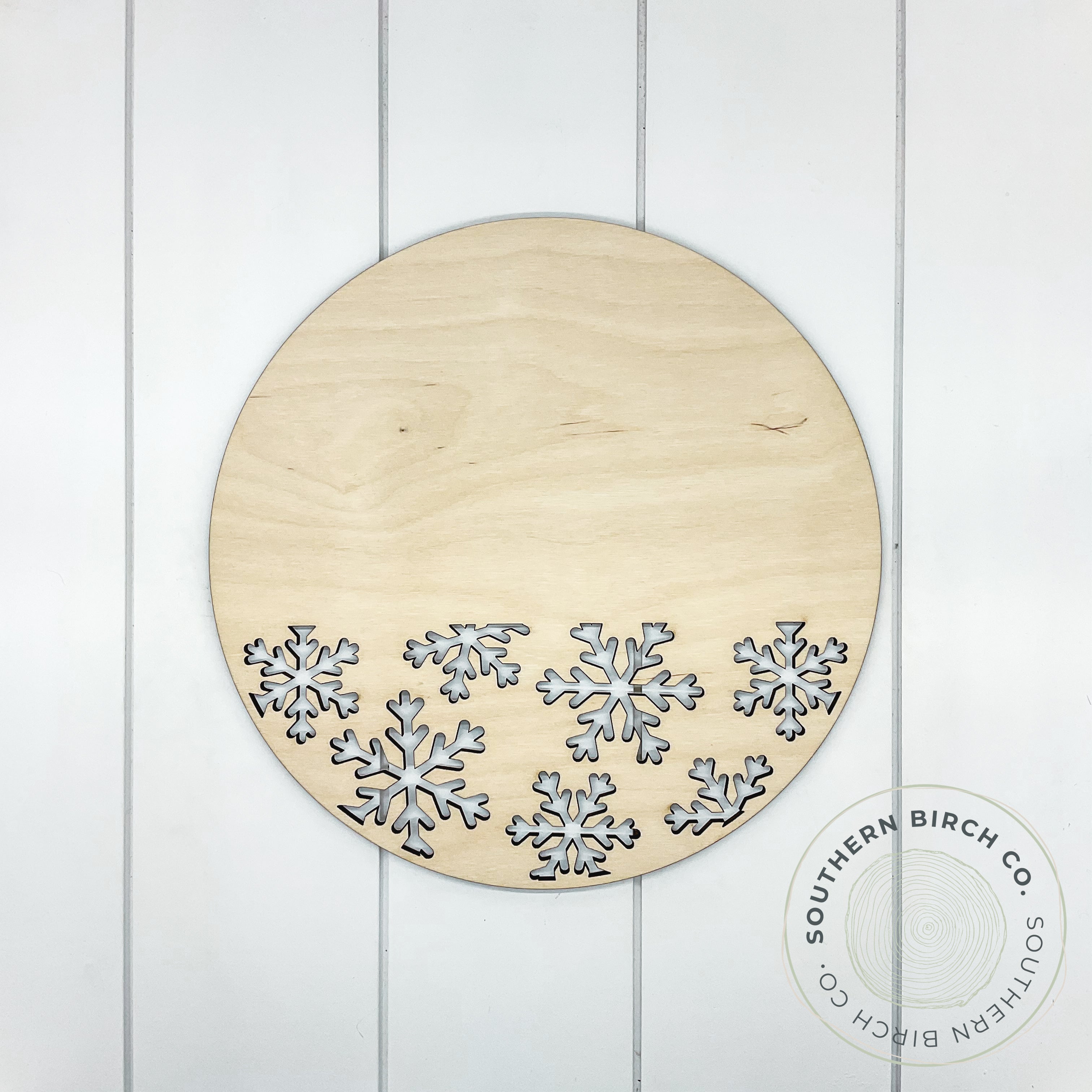 Round Cutout Blank (Snowflakes Style 1)