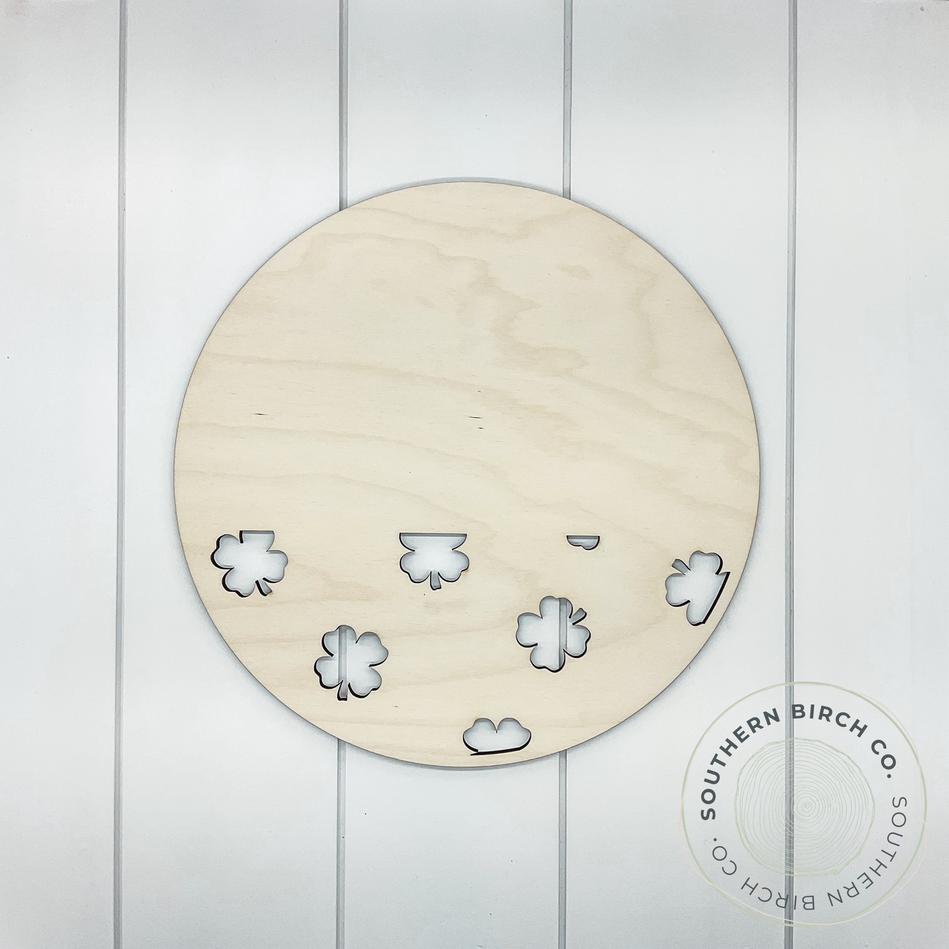 Round Cutout Blank (Shamrocks)
