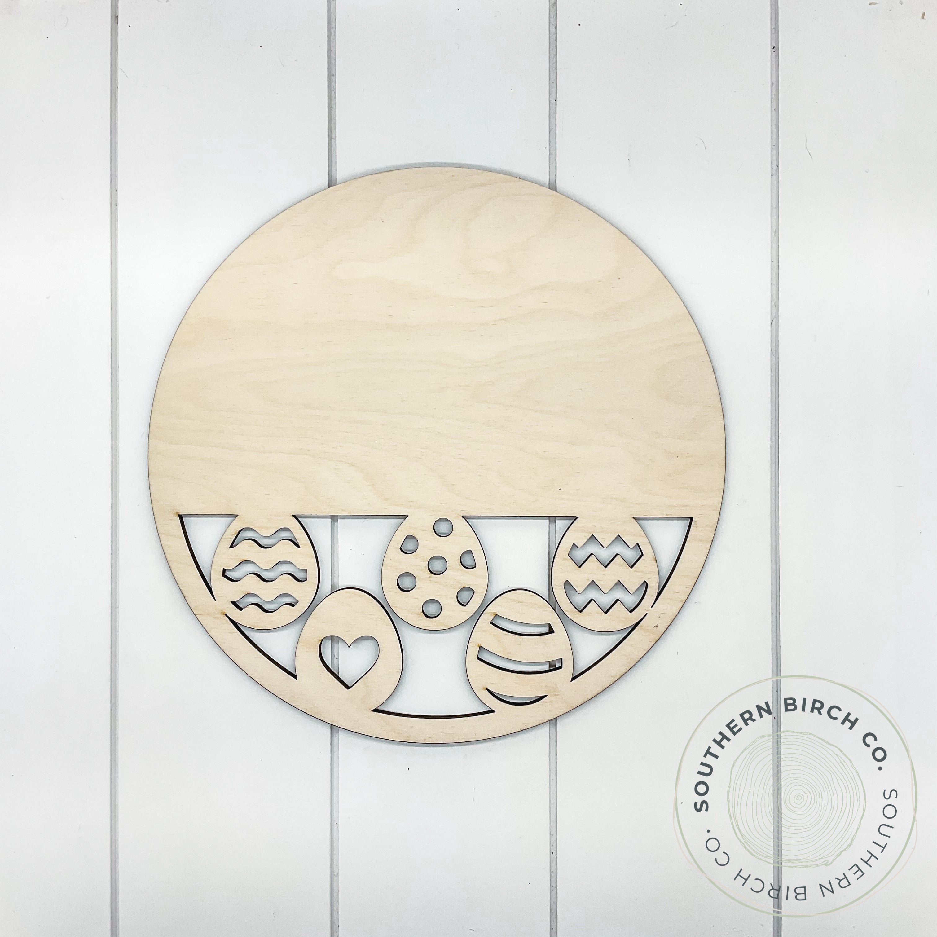 Round Cutout Blank (Half Easter Eggs)