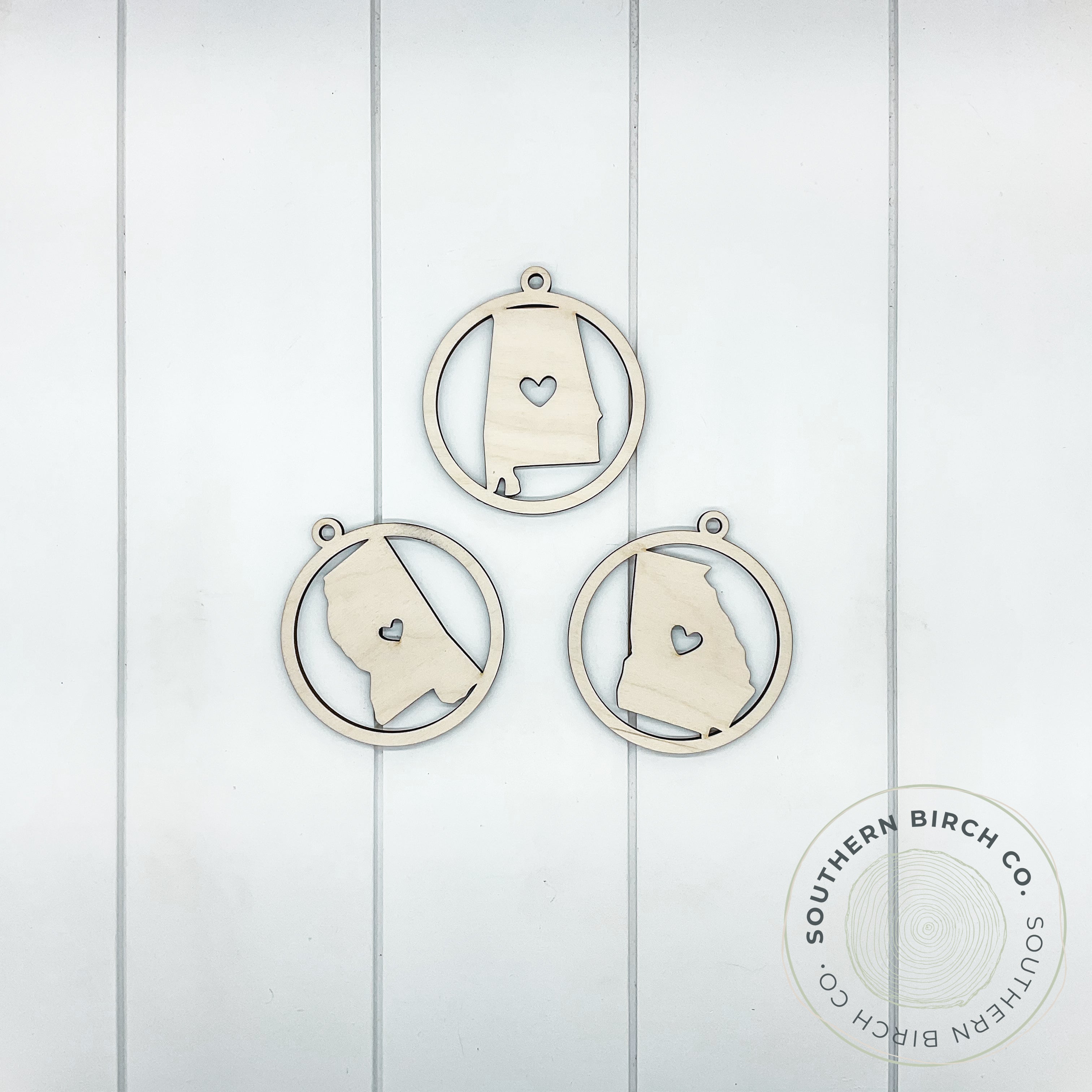 State Round Ornament