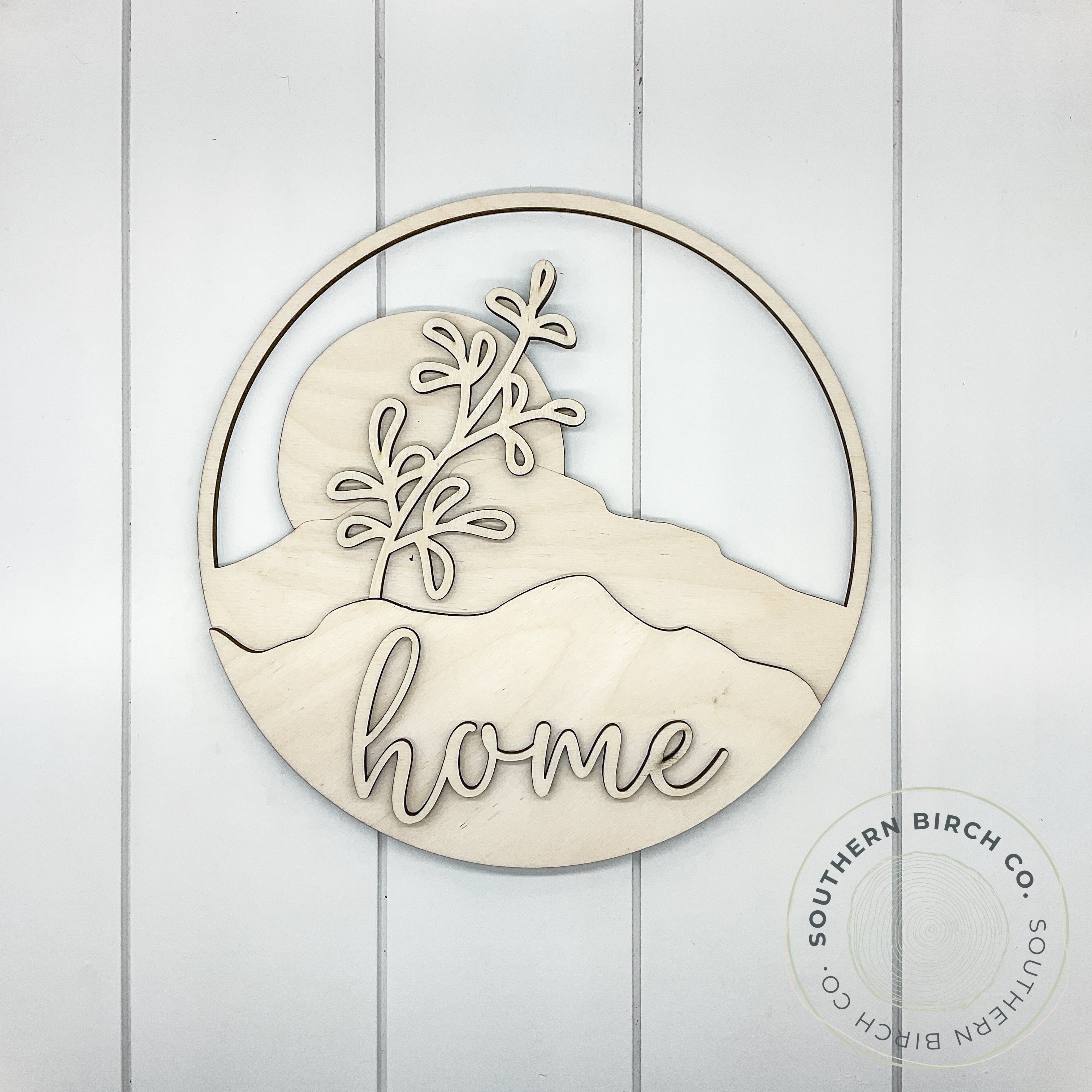 Home 3D Round Blank (Boho)