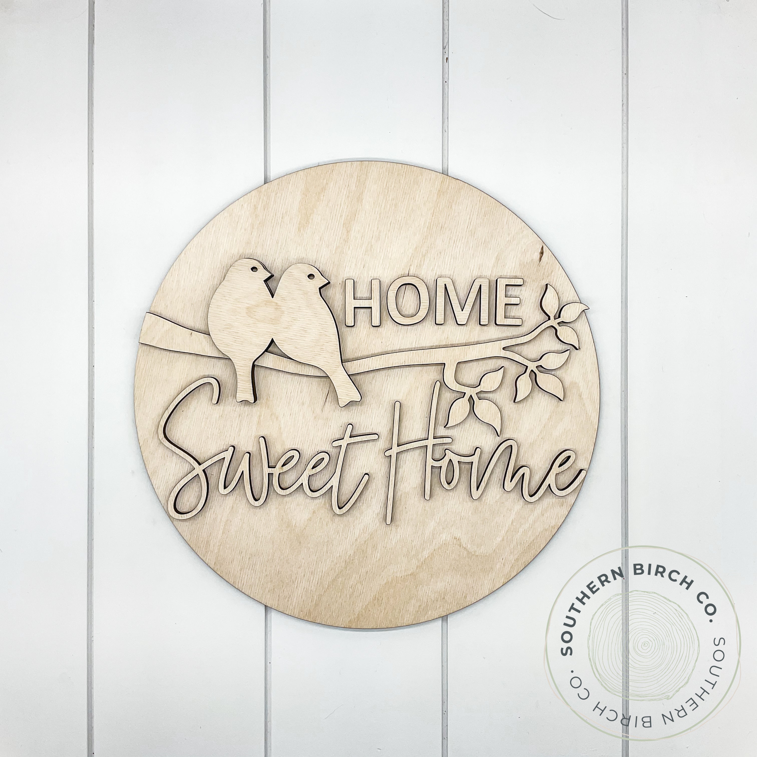 Home Sweet Home 3D Round Blank (Birds)