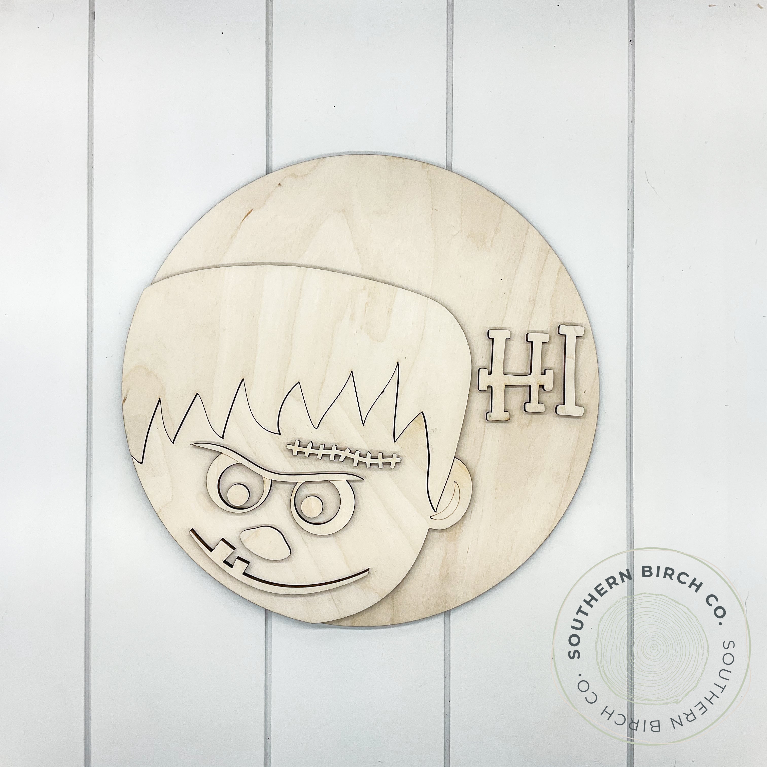 Frankenstein 3D Round Blank