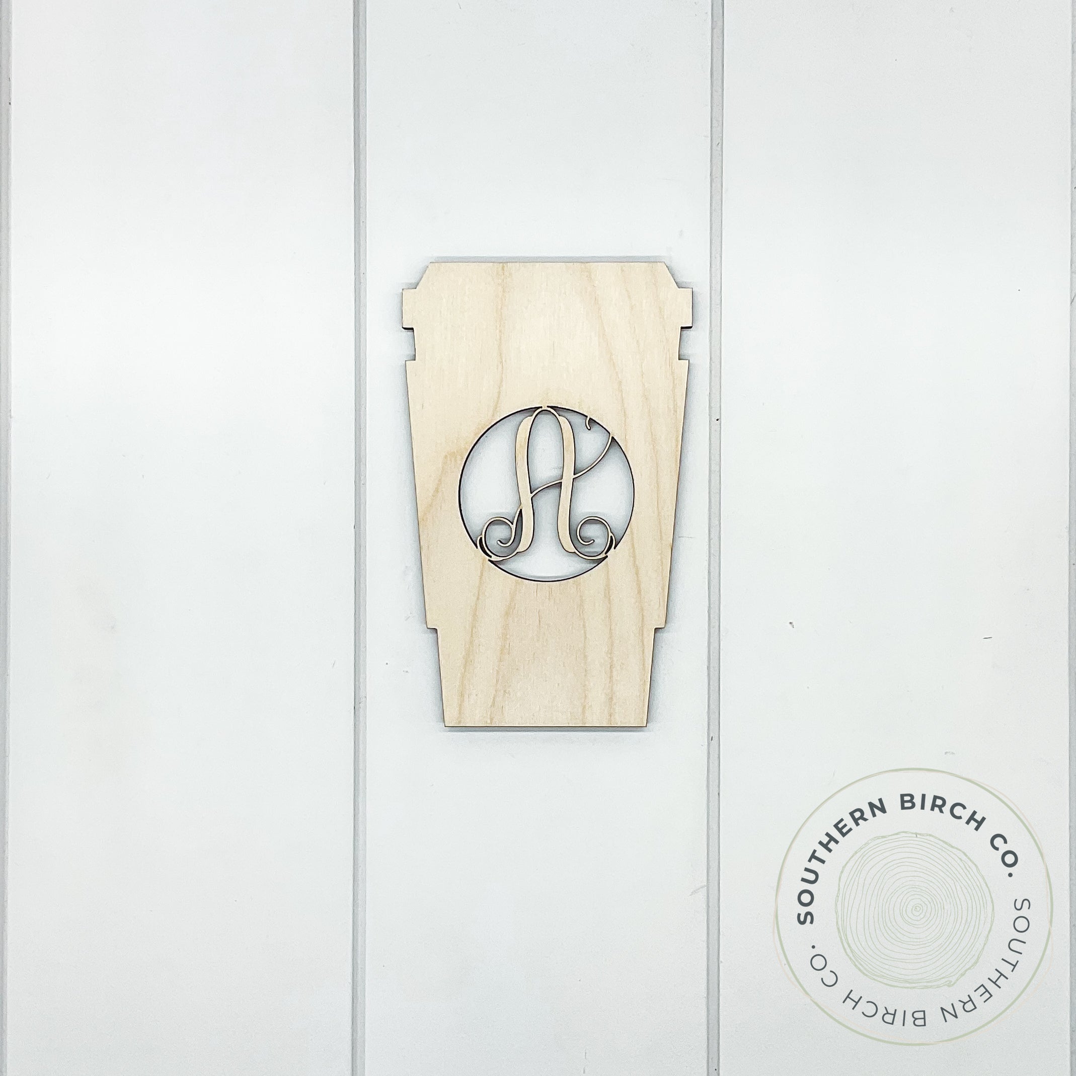 Monogram Coffee Cup Blank