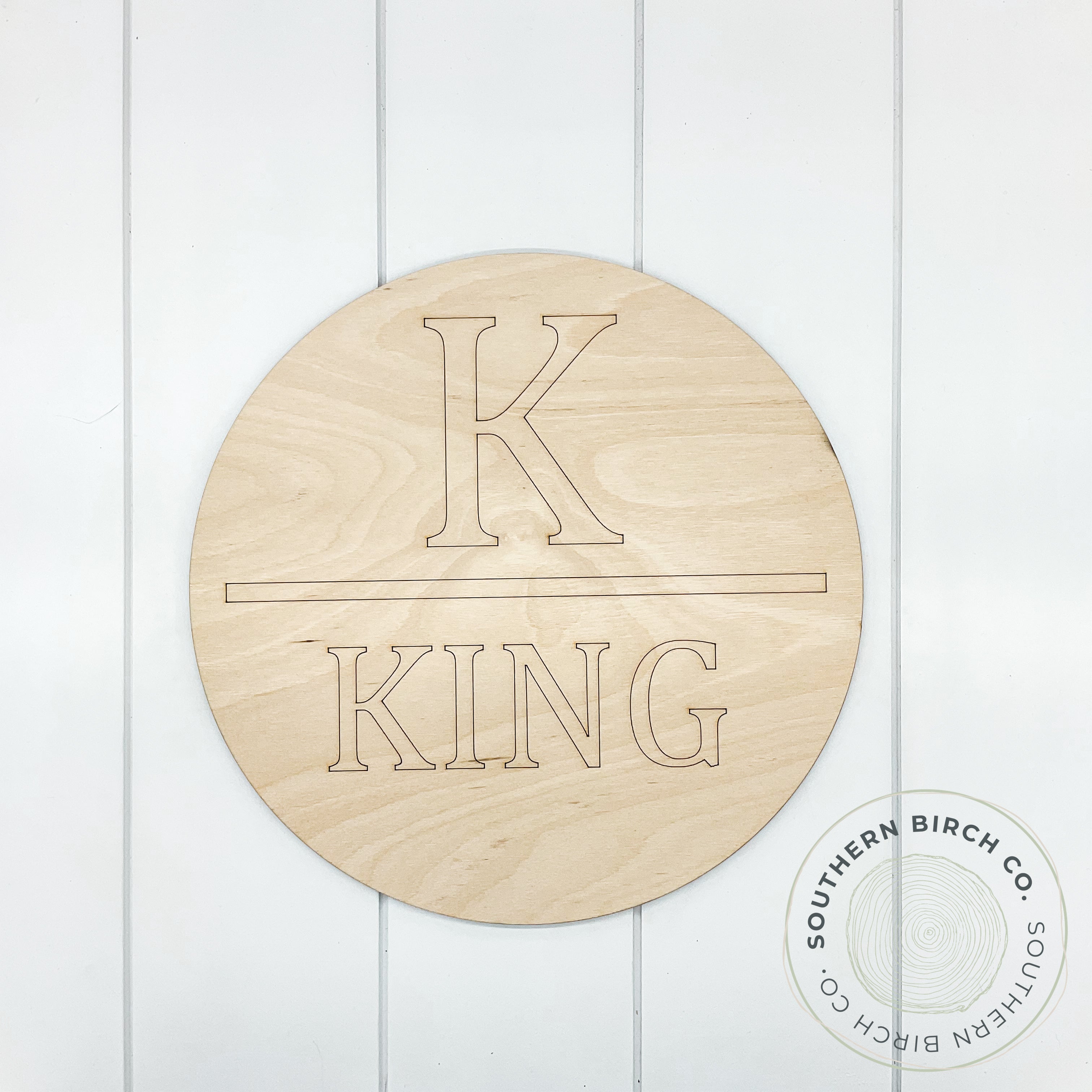 Personalized Name Sign Blank (Monogram Last Name)