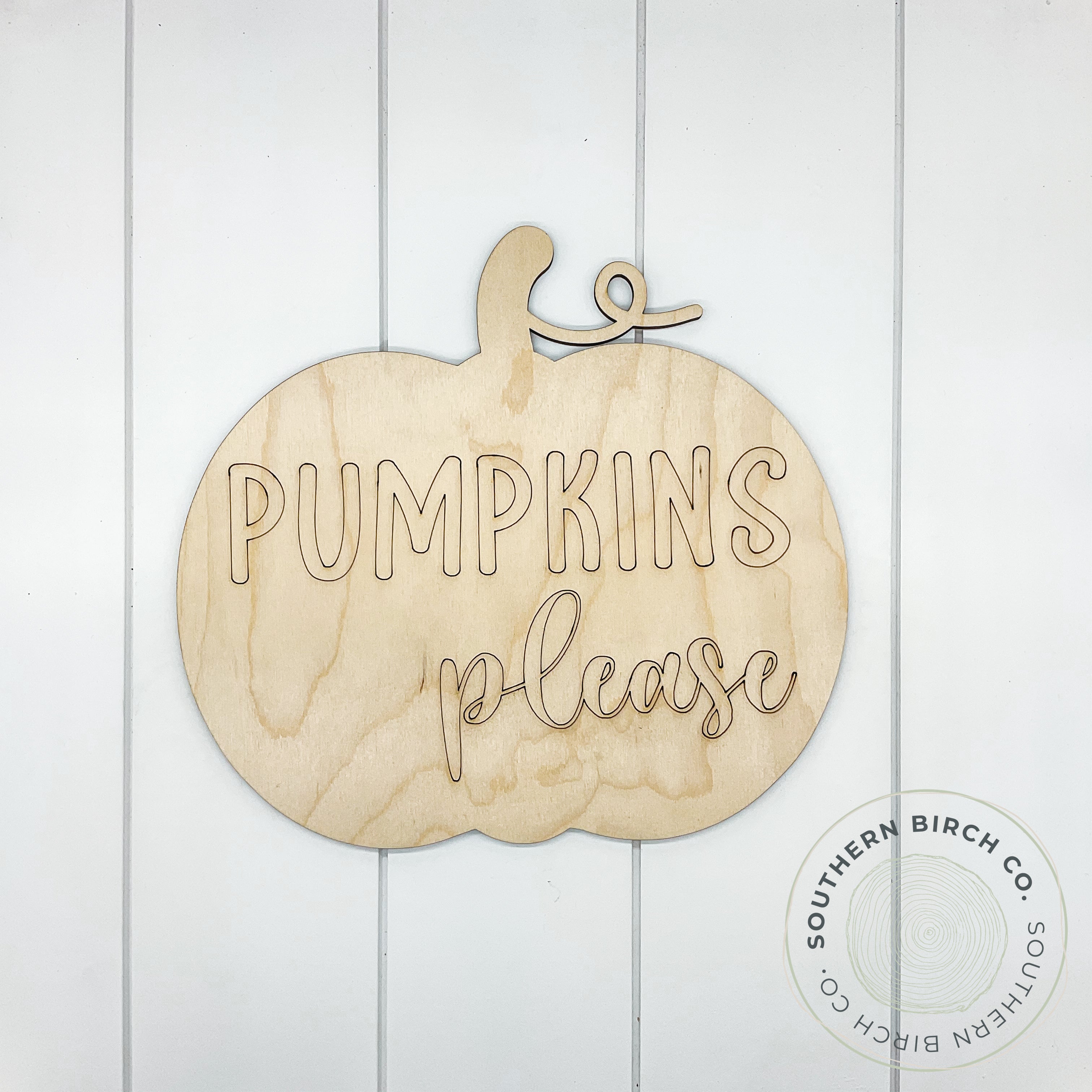 Pumpkins Please Etched Pumpkin Blank