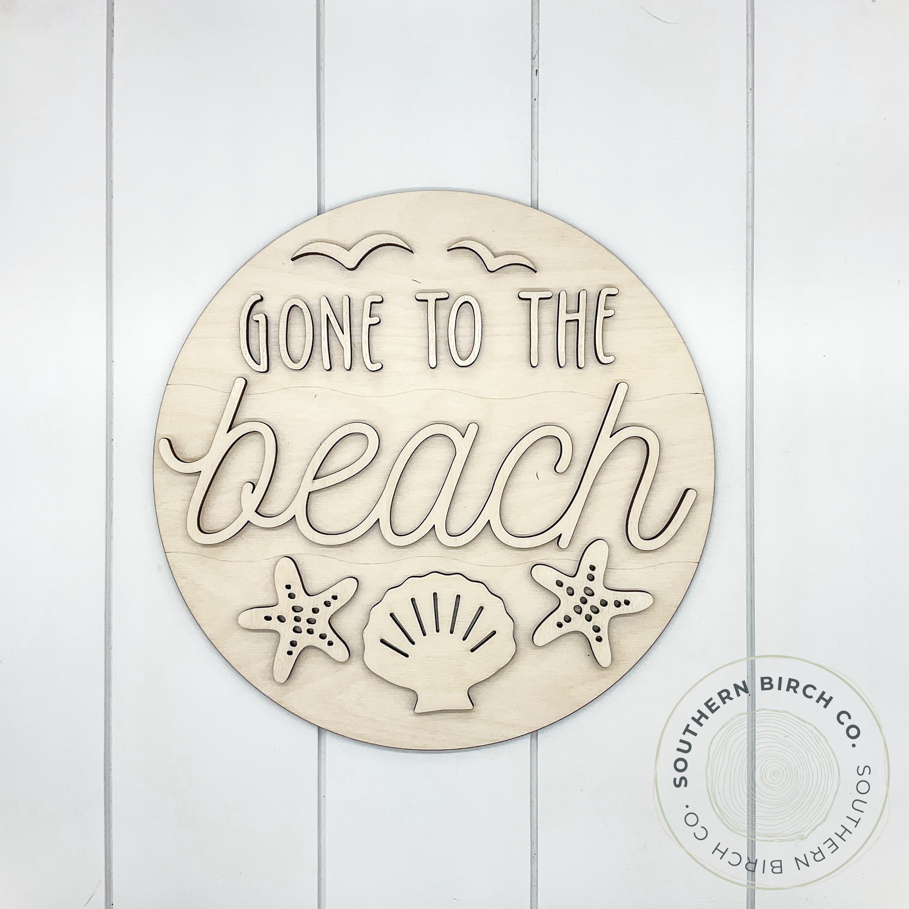 Gone To The Beach 3D Round Blank