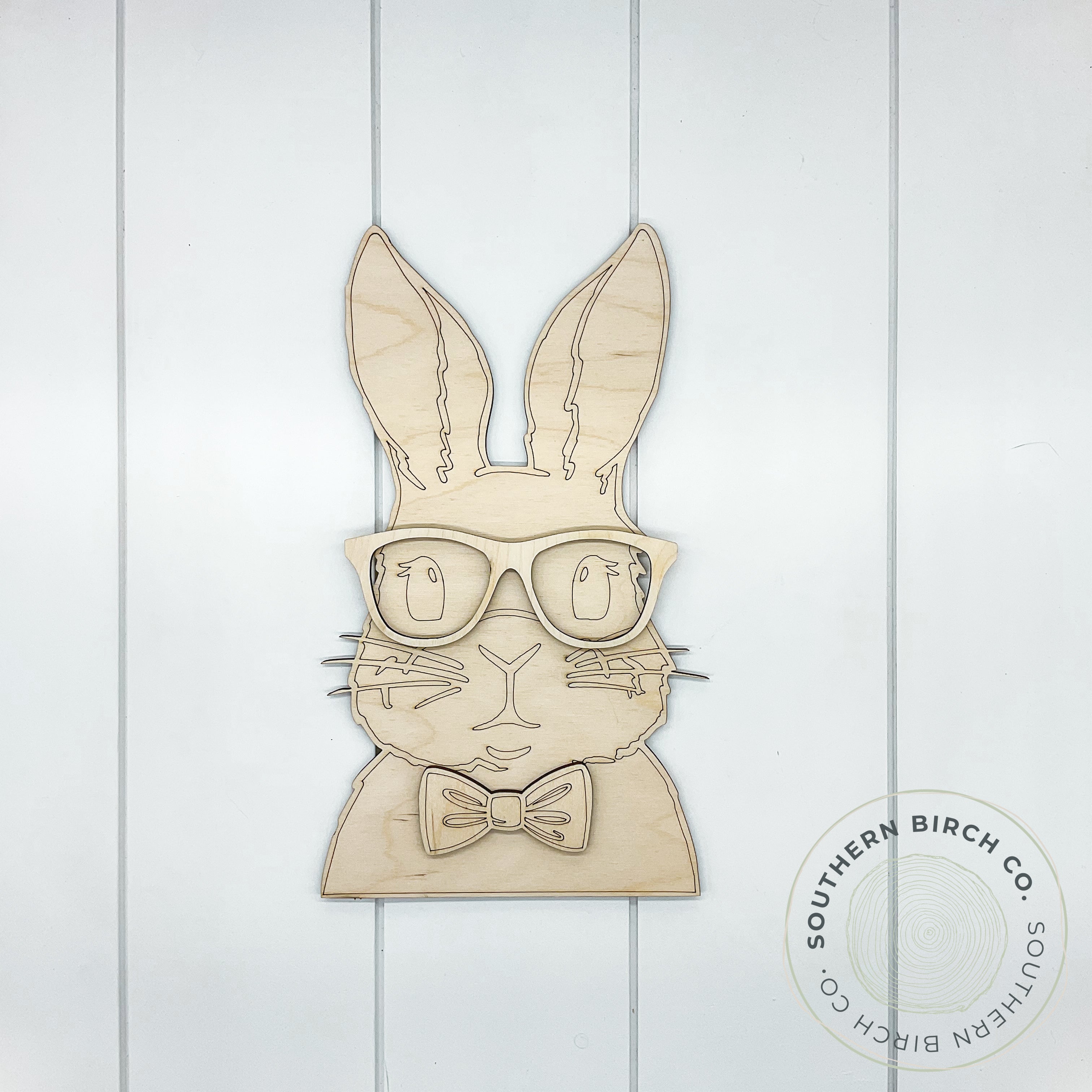 Bunny with Glasses Blank