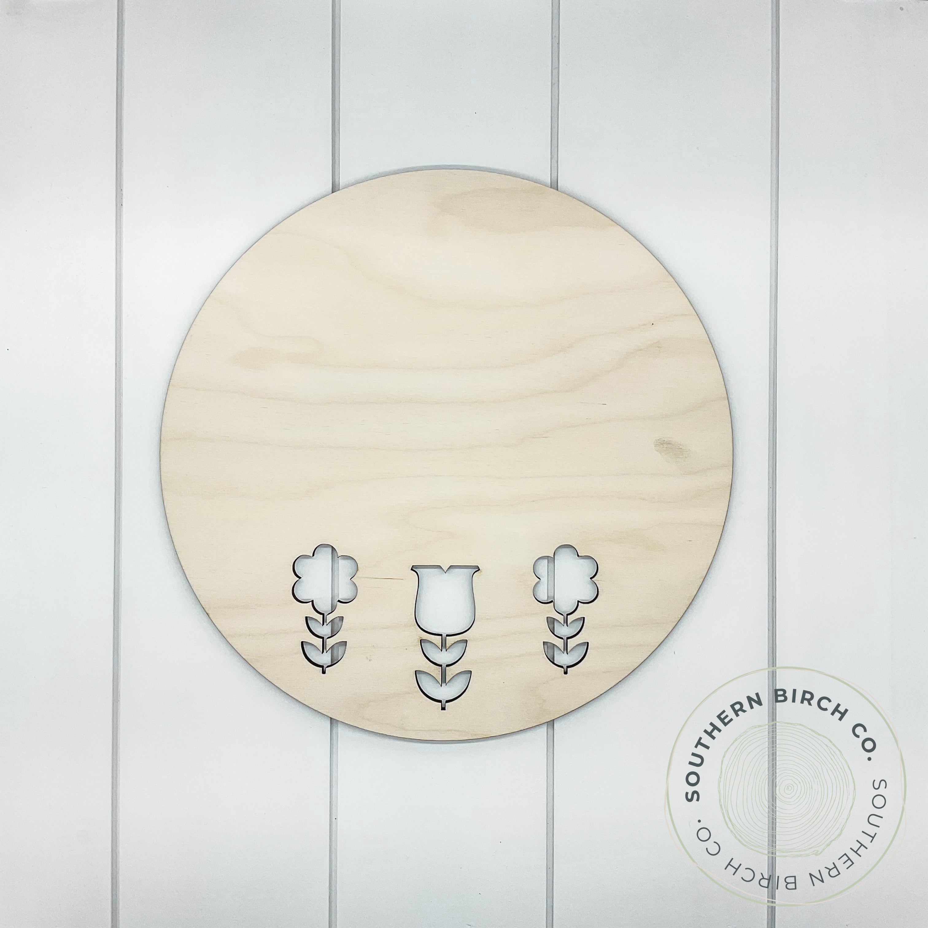 Round Cutout Blank (Flowers)
