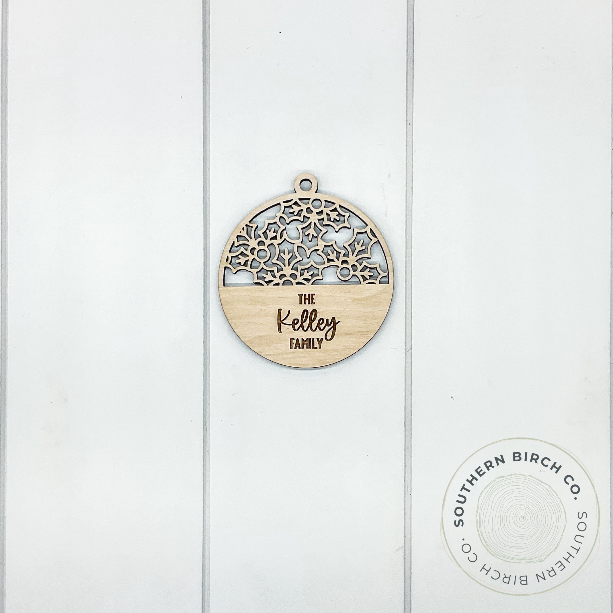 Engraved Name Ornament (Holly)