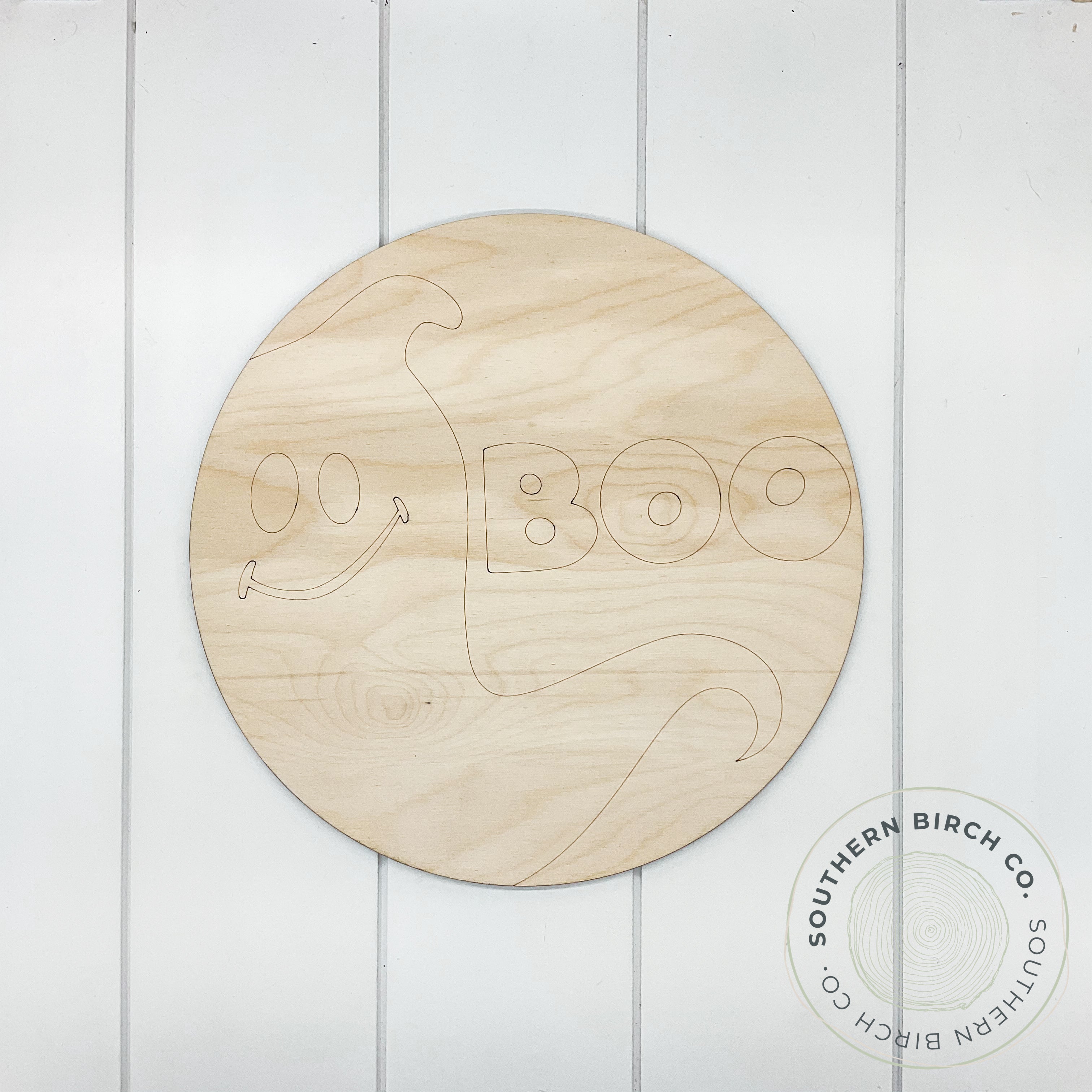 Boo Etched Round Blank