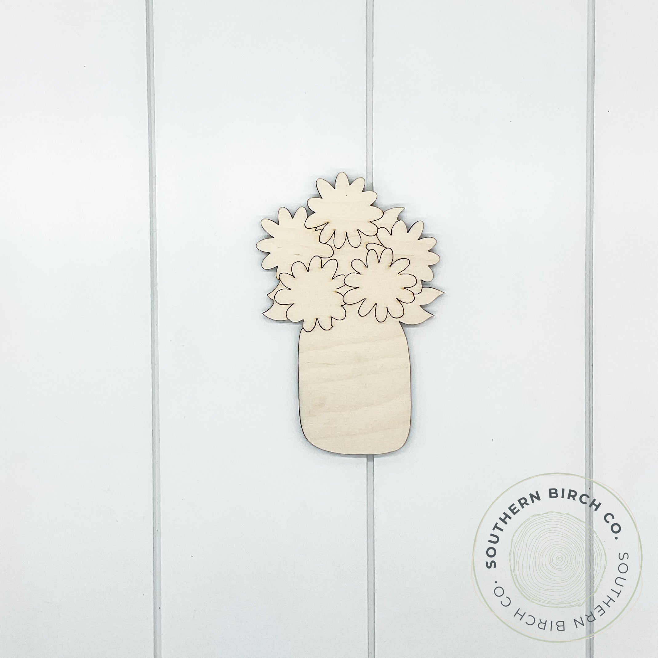 Flowers in Mason Jar Blank