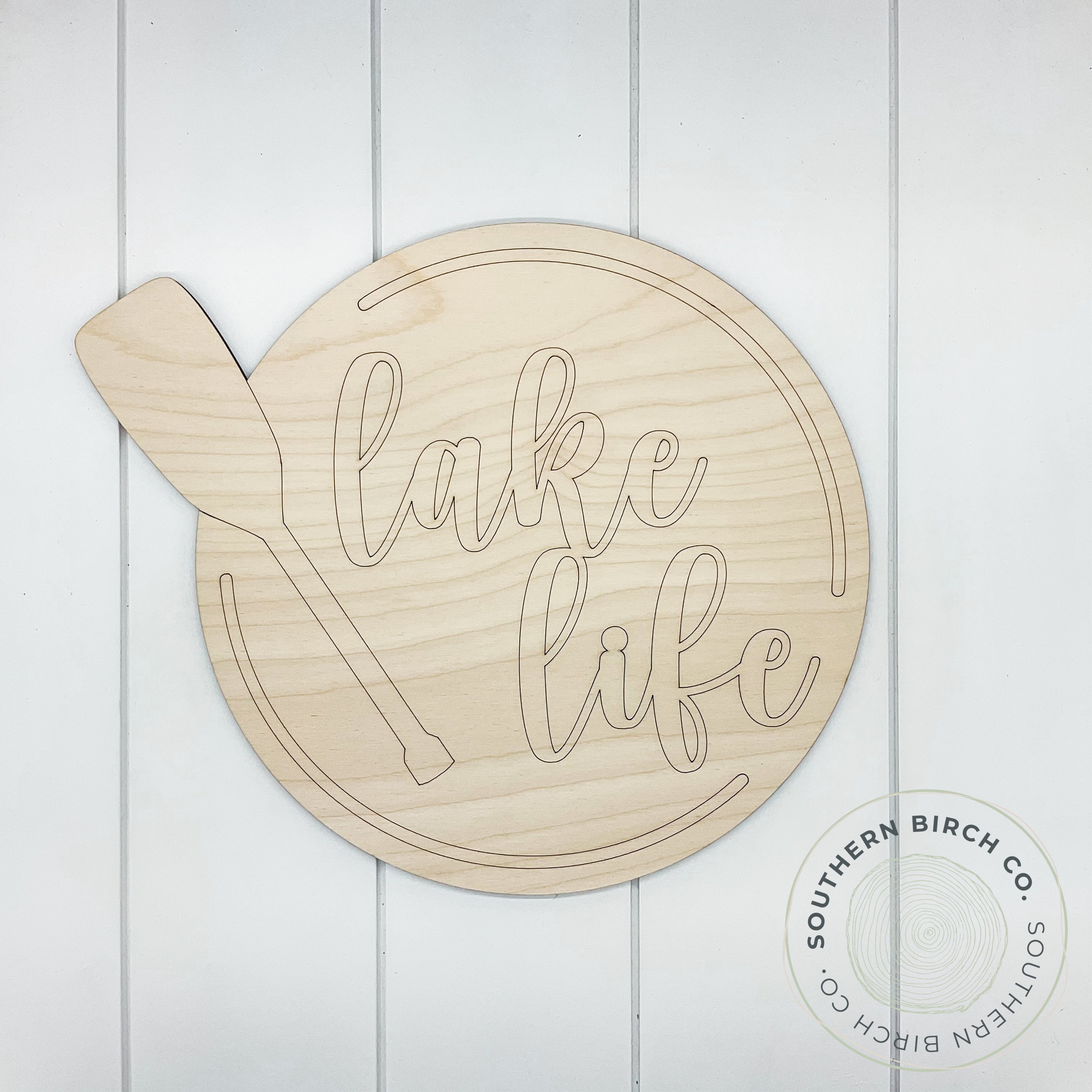 Lake Life Etched Round Blank