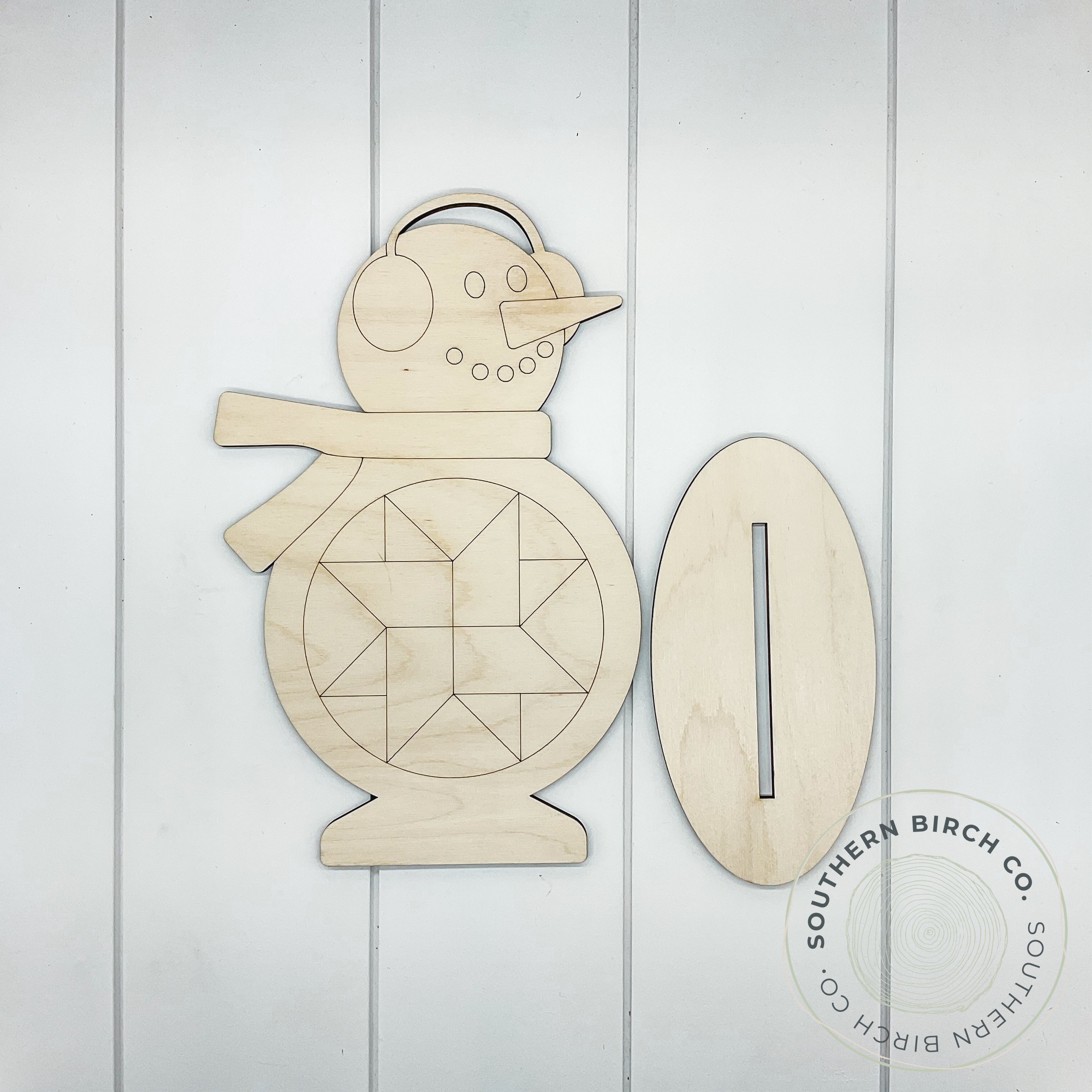 Barn Quilt Blank (Snowman)