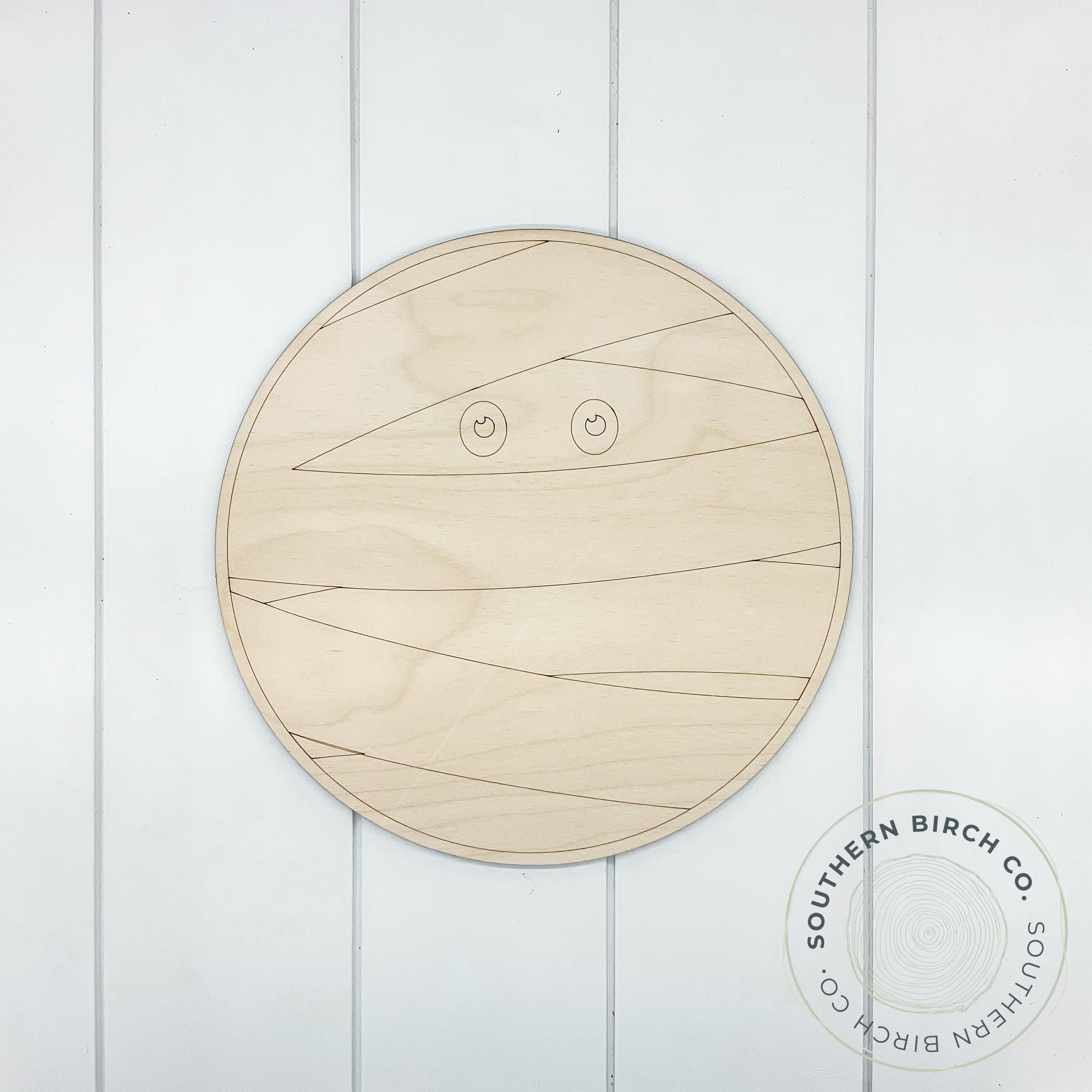 Mummy Face Etched Round Blank