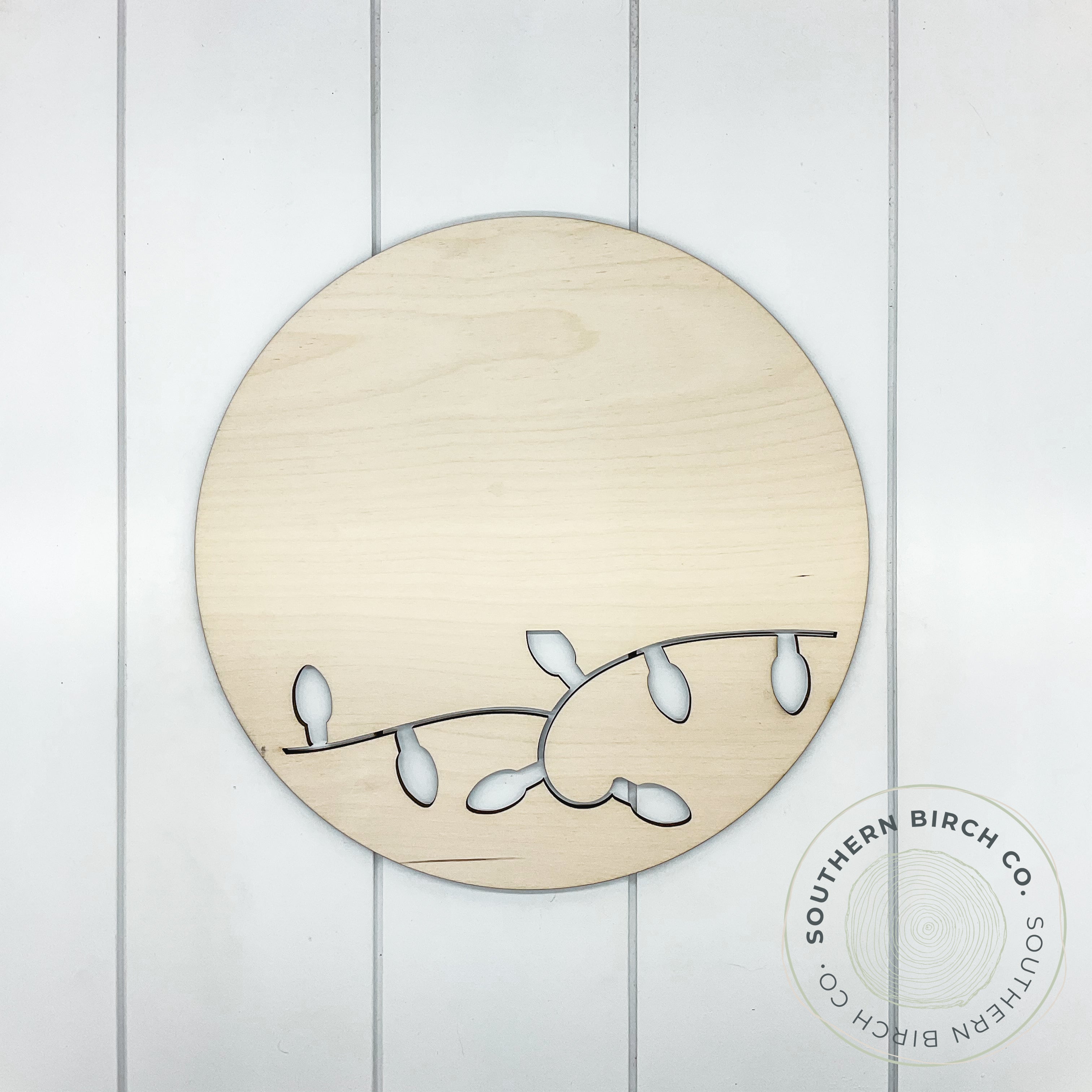 Round Cutout Blank (Christmas Lights)