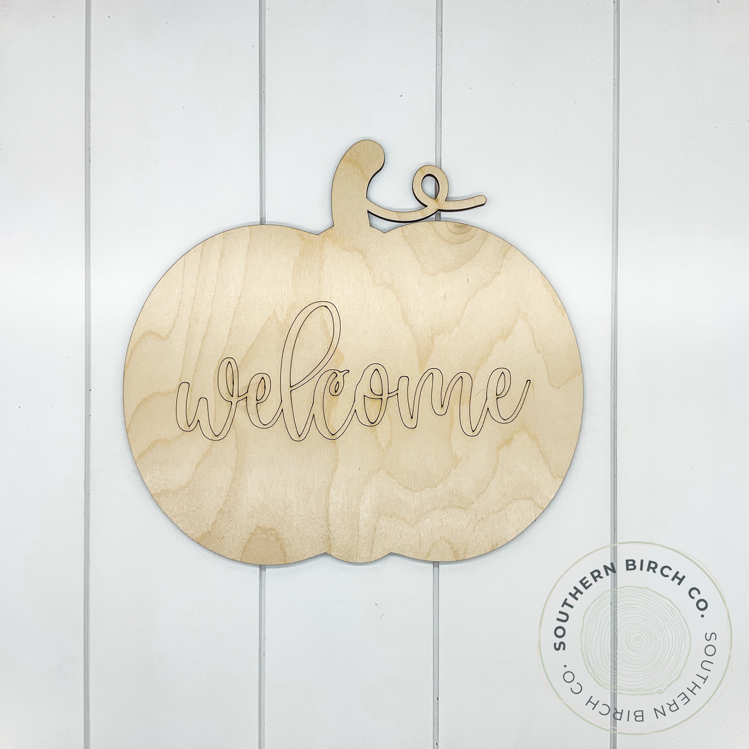 Welcome Etched Pumpkin Blank