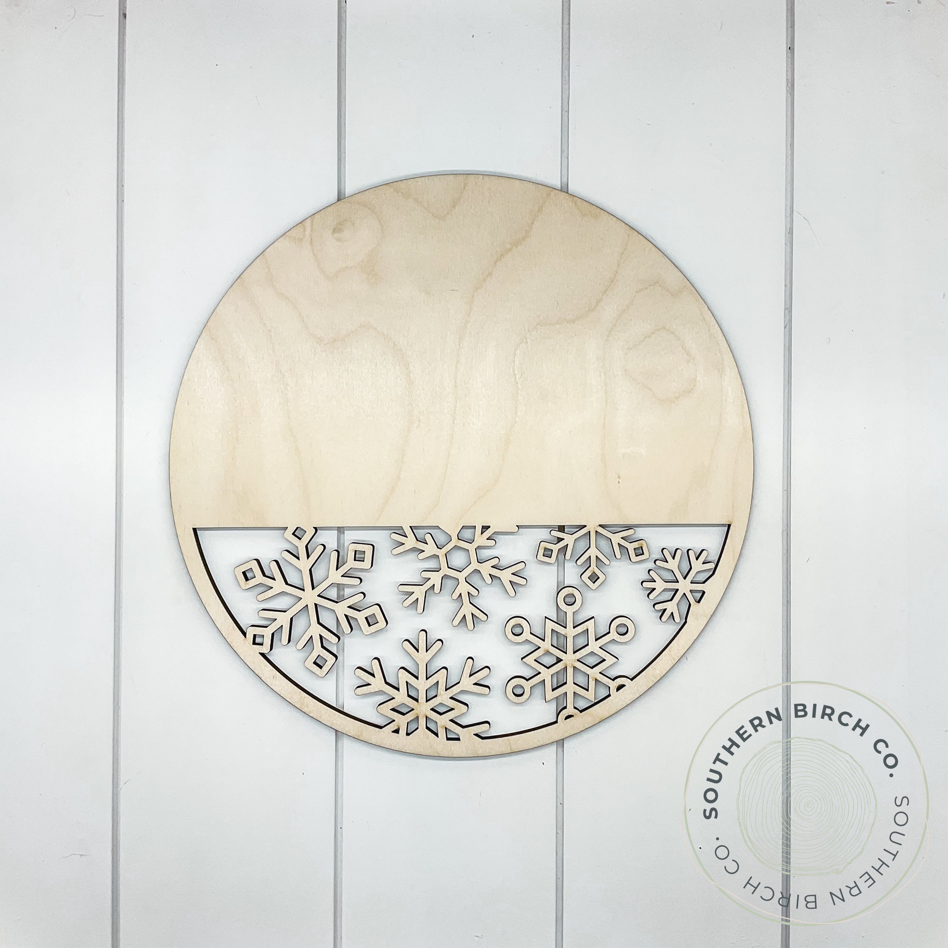 Round Cutout Blank (Half Snowflake Style 2)