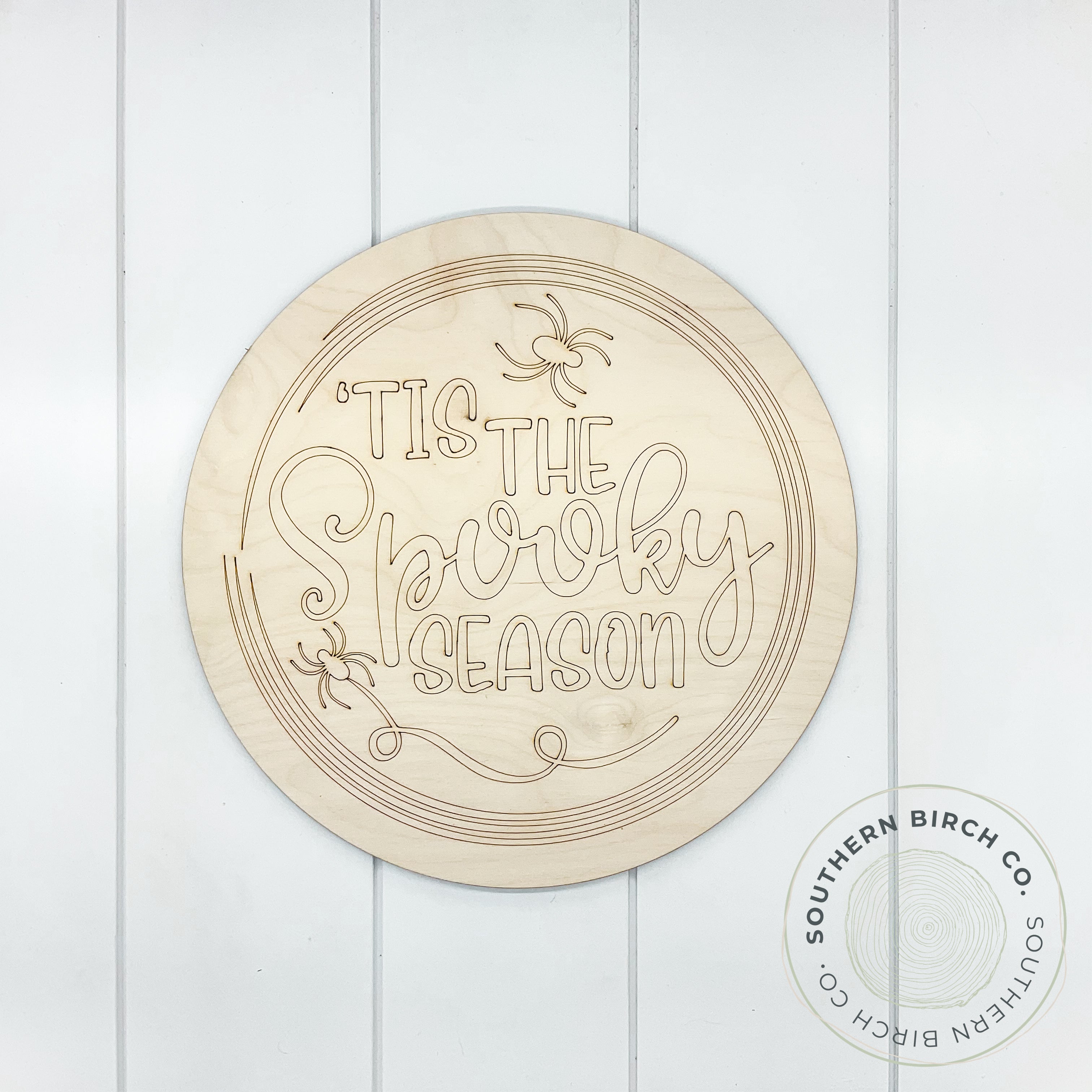 Tis The Spooky Season Etched Round Blank