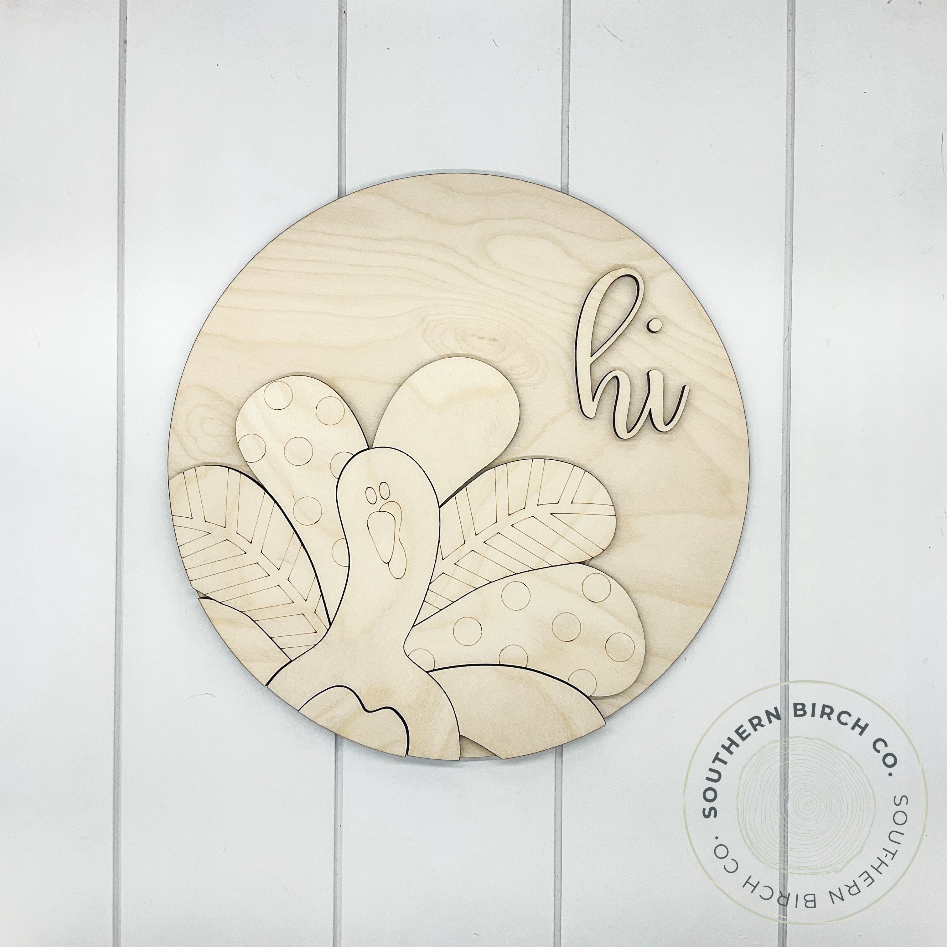 Turkey 3D Round Blank