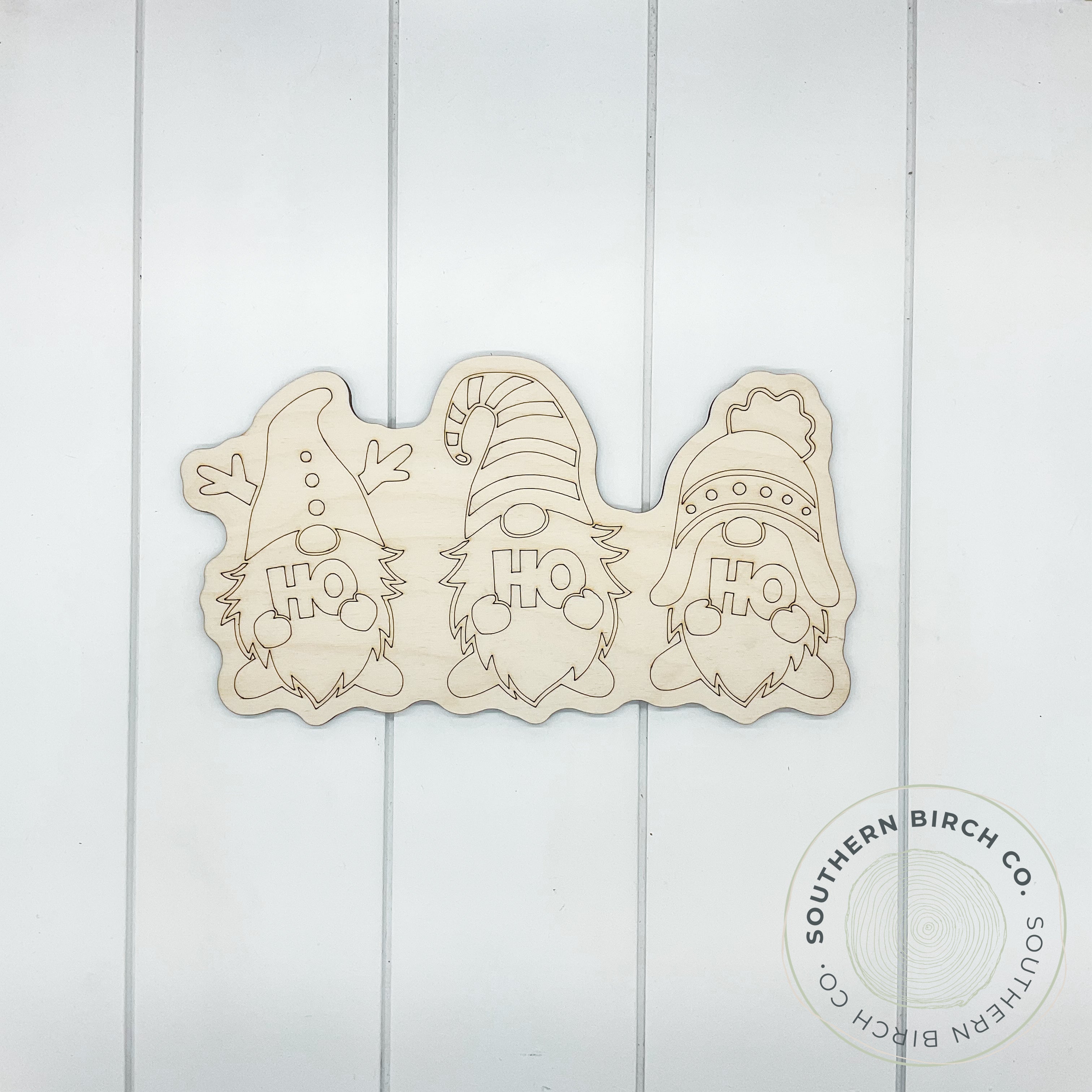 Gnome Trio Blank (Ho Ho Ho)