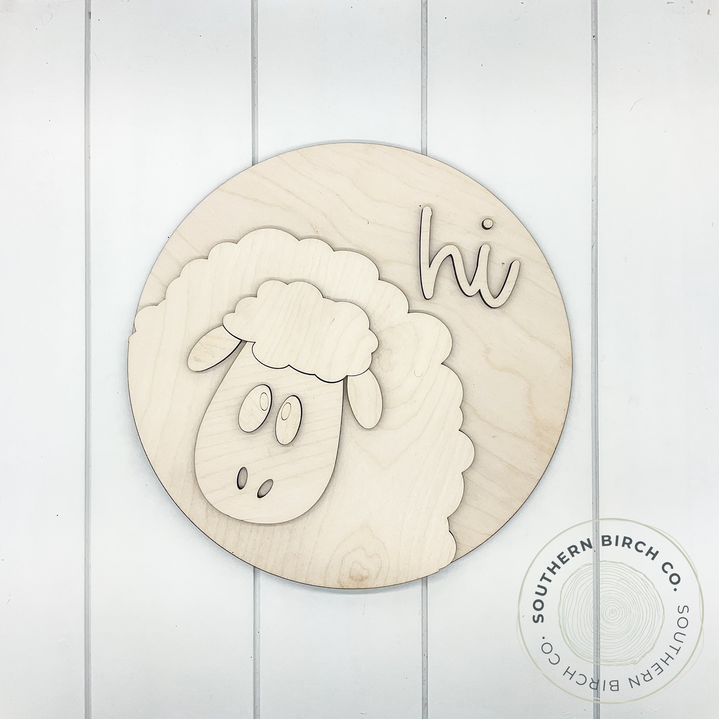Sheep 3D Round Blank