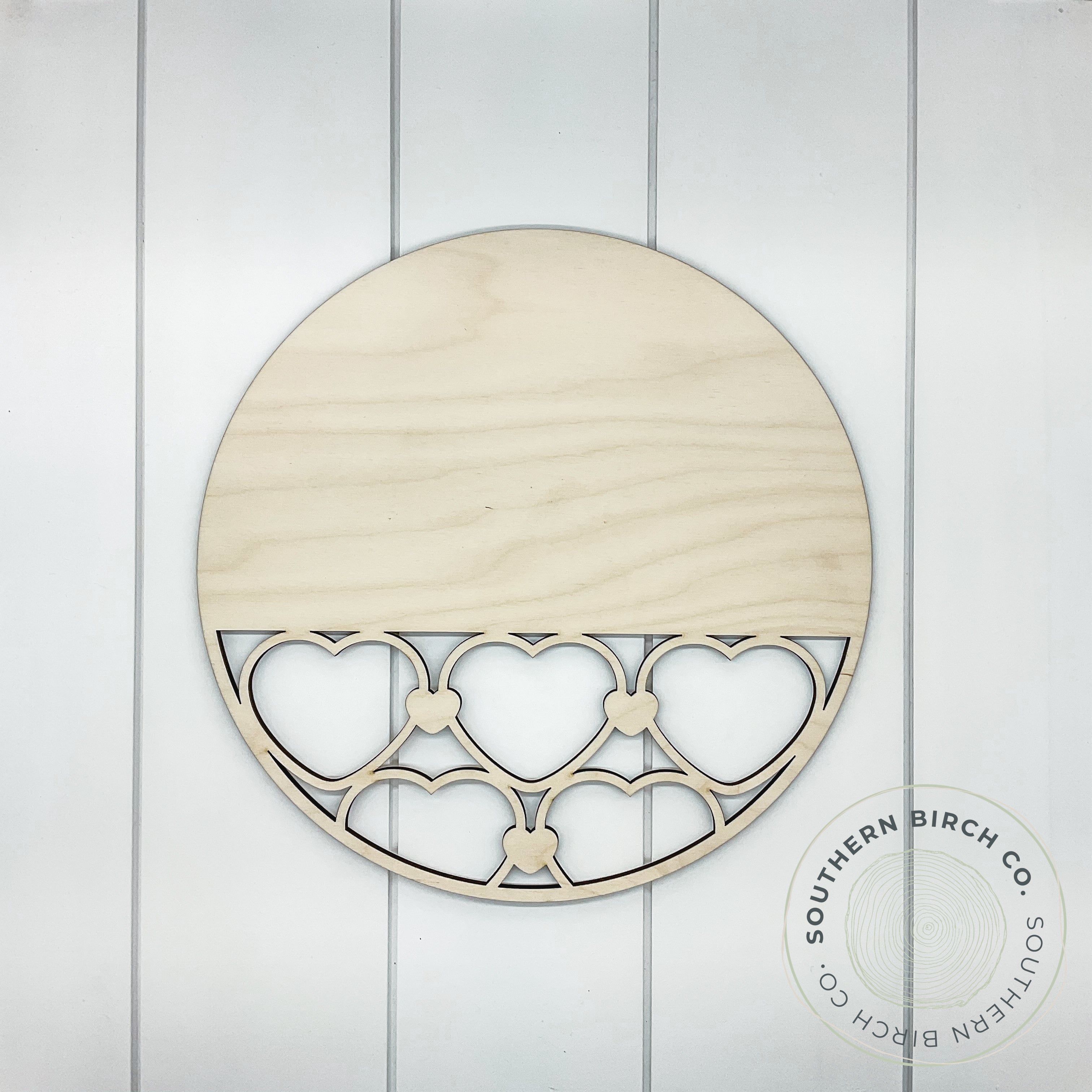 Round Cutout Blank (Hearts)